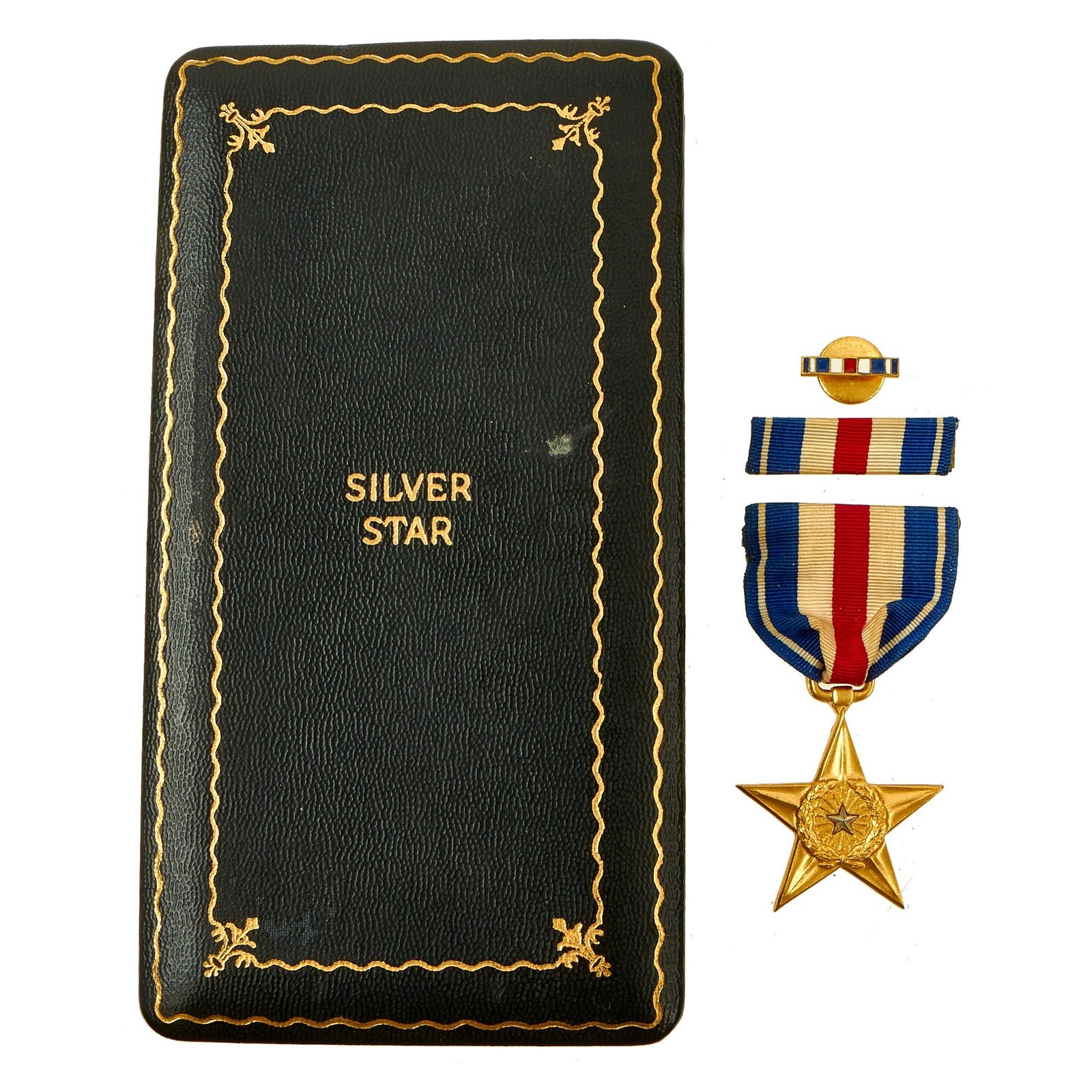 Buy Original U.S. WWII Silver Star Set With Presentation Case - Complete Set | Original Firearms Antique For Sale