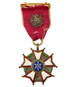 Buy Original U.S. WWII Legion of Merit Officer Degree With Correct Gold Tone Full Wrap Brooch With “Small Numbers” and Locking Catch | Original Firearms Antique For Sale