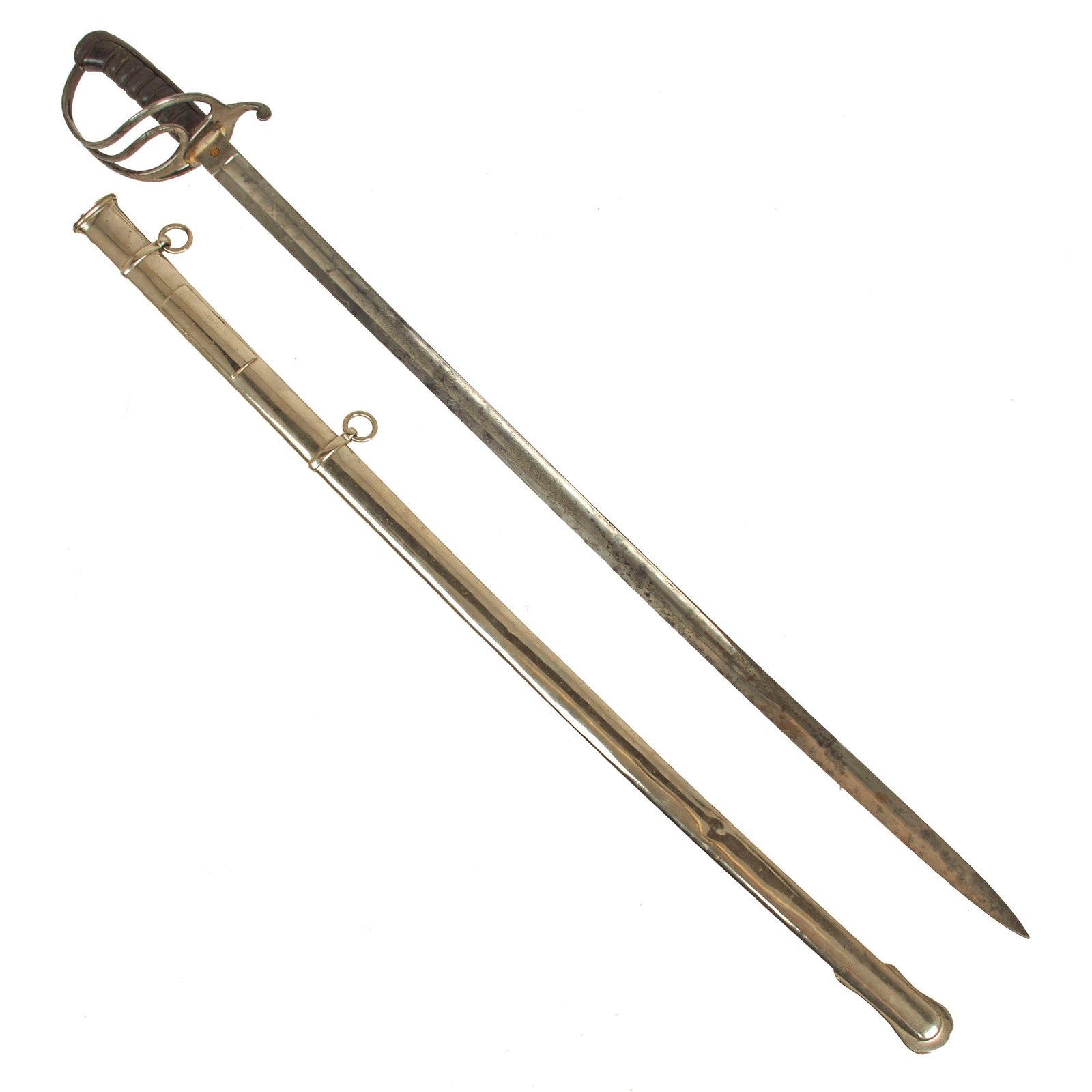 Buy Original British Victorian Wilkinson P-1822 Medium Light Cavalry Sword and Scabbard Belonging To Colonel Charles John Oswald FitzGerald, 3rd Hyderabad Contingent Cavalry | Original Firearms Antique For Sale