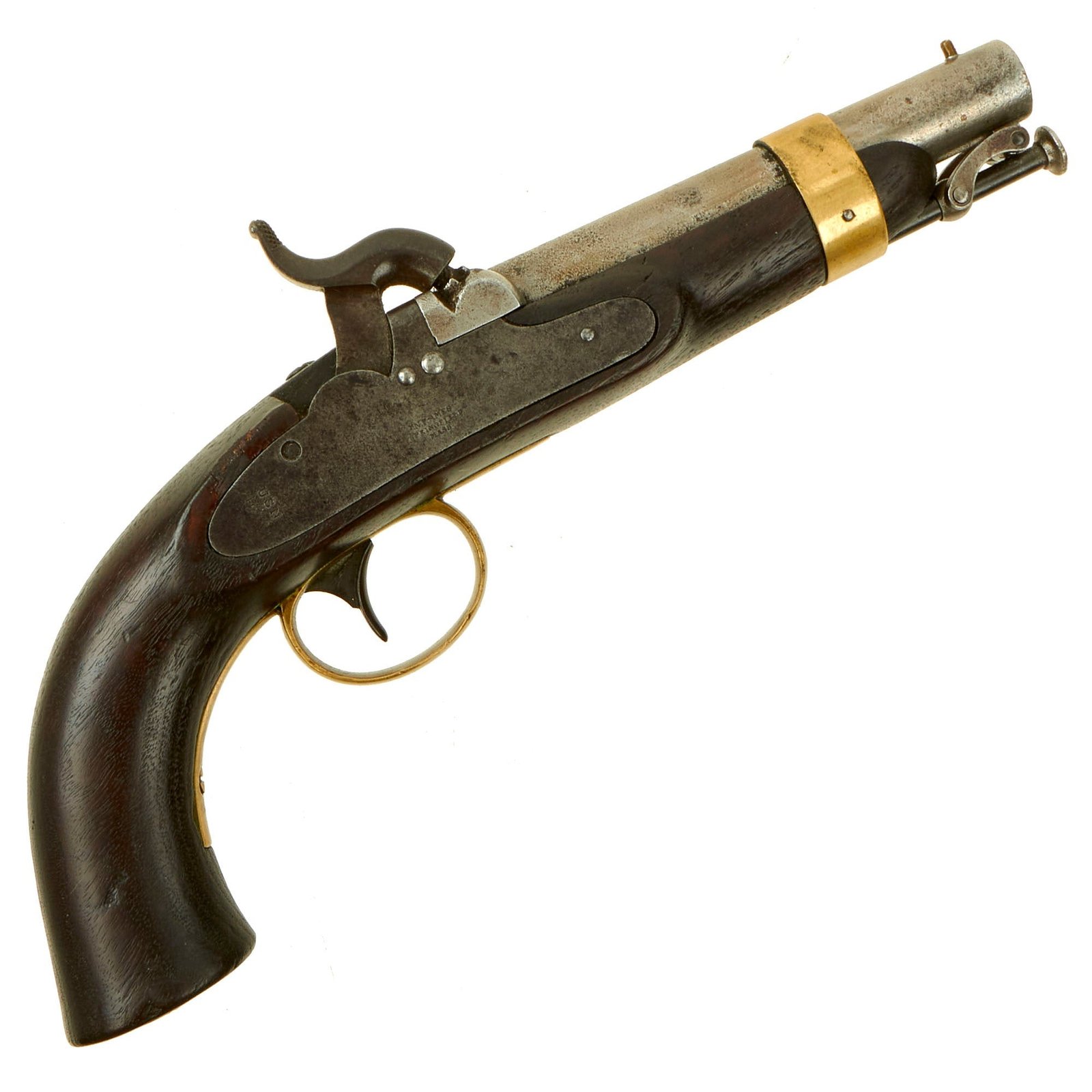 Buy Original U.S. Model 1842 Internal Hammer Naval Percussion Pistol by N.P. Ames - dated 1845 | Original Firearms Antique For Sale