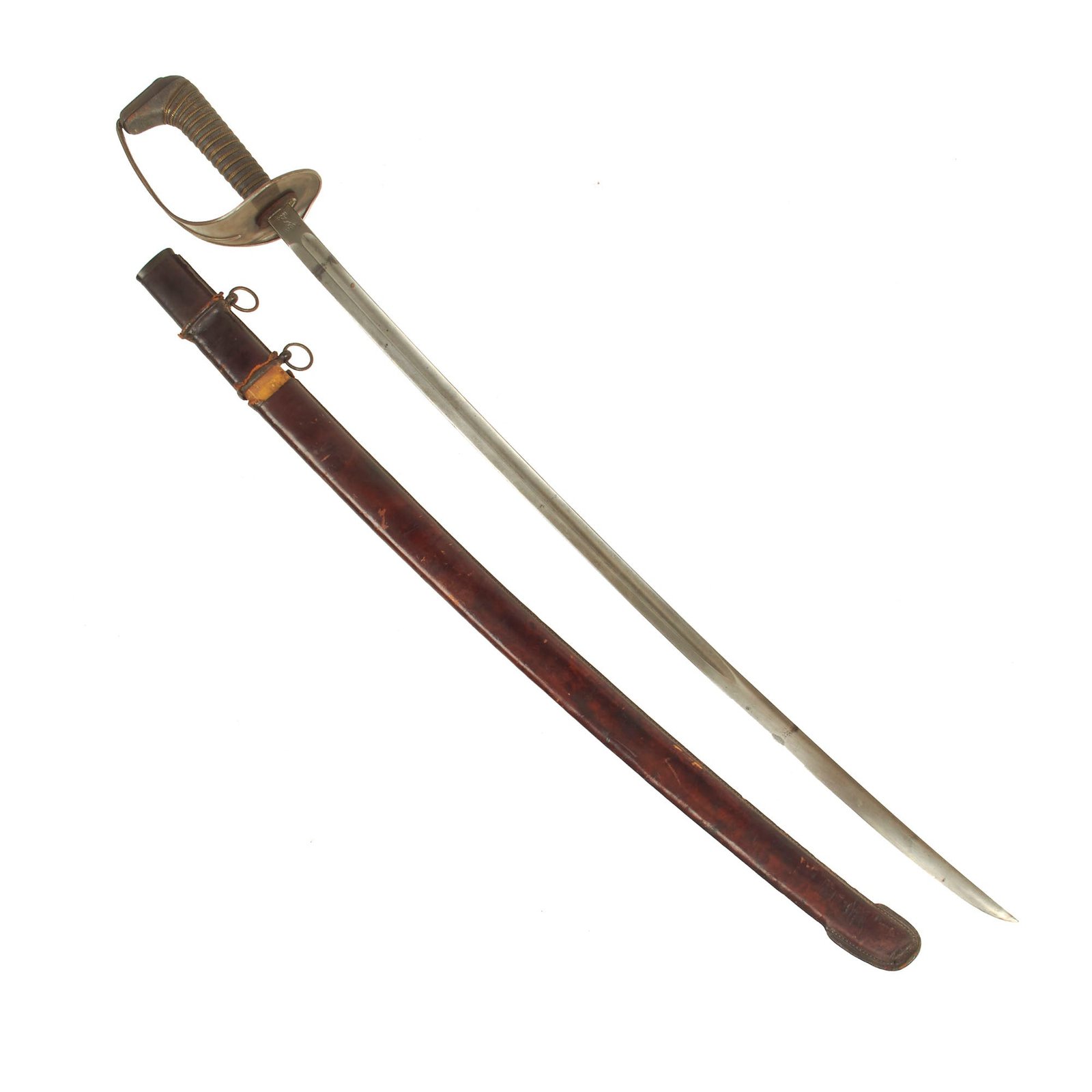 Buy Original U.S. Pre-WWI Rare M-1905/06 Experimental Saber With Very Rare Officer’s Pigskin Leather Scabbard by Ames - Dated 1906 | Original Firearms Antique For Sale