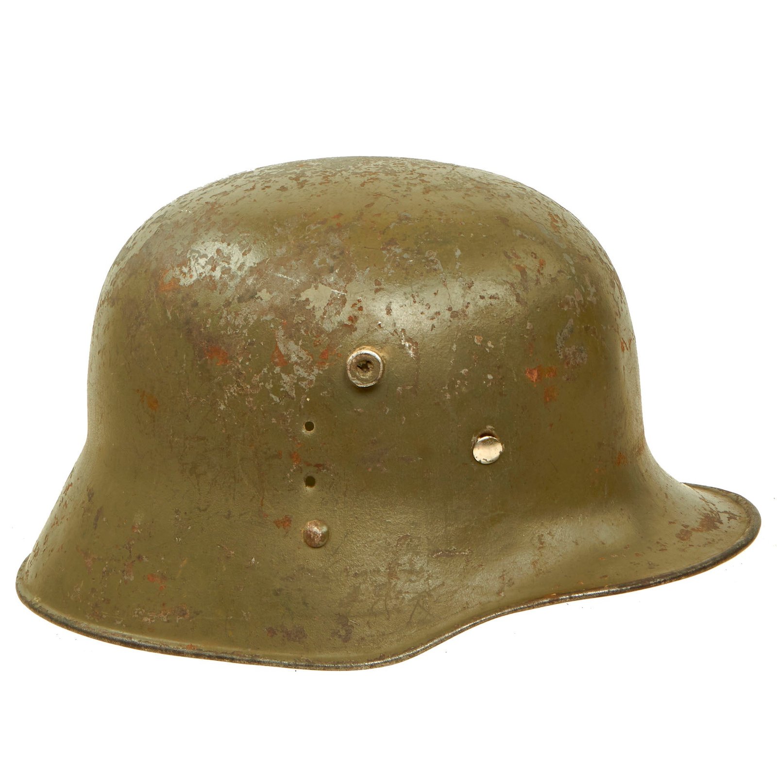 Buy Original WWI Austro-Hungarian M17 Steel Helmet Shell With Evidence of Having Been Used By The Landgendarmerie Rural Police | Original Firearms Antique For Sale