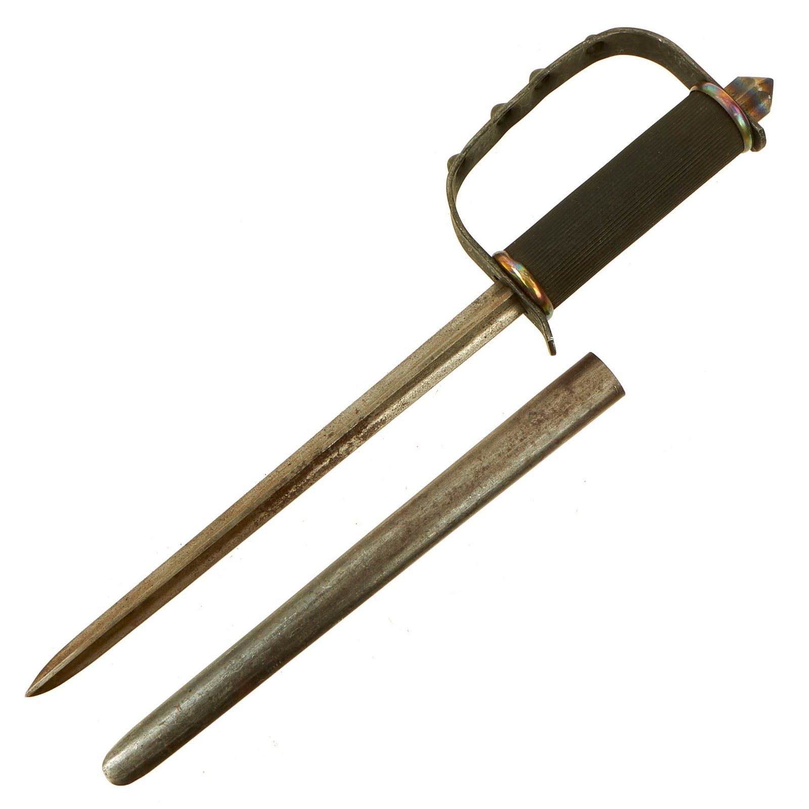 Buy Original U.S. WWII First Pattern OSS Drop Knife with Scabbard made from Springfield Trapdoor Bayonet | Original Firearms Antique For Sale