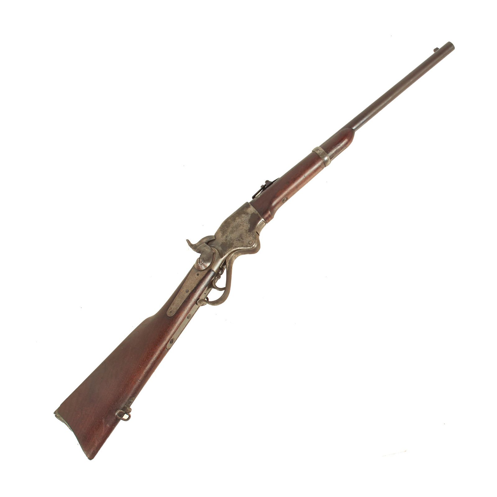 Buy Original U.S. Spencer Model 1860/65 Saddle Ring Repeating Carbine with Smoothbore Barrel - Serial 29617 | Original Firearms Antique For Sale