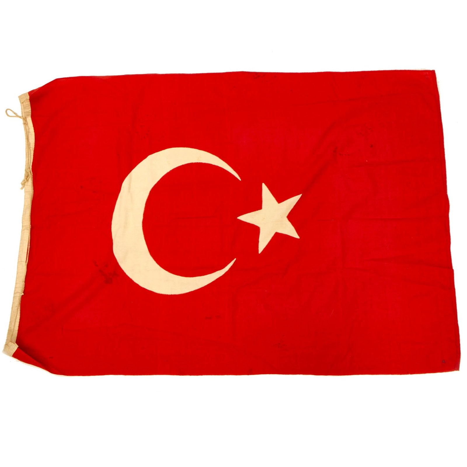 Buy Original Turkey WWI Era Star and Crescent Flag of the Ottoman Empire - 40” x 56” | Original Firearms Antique For Sale
