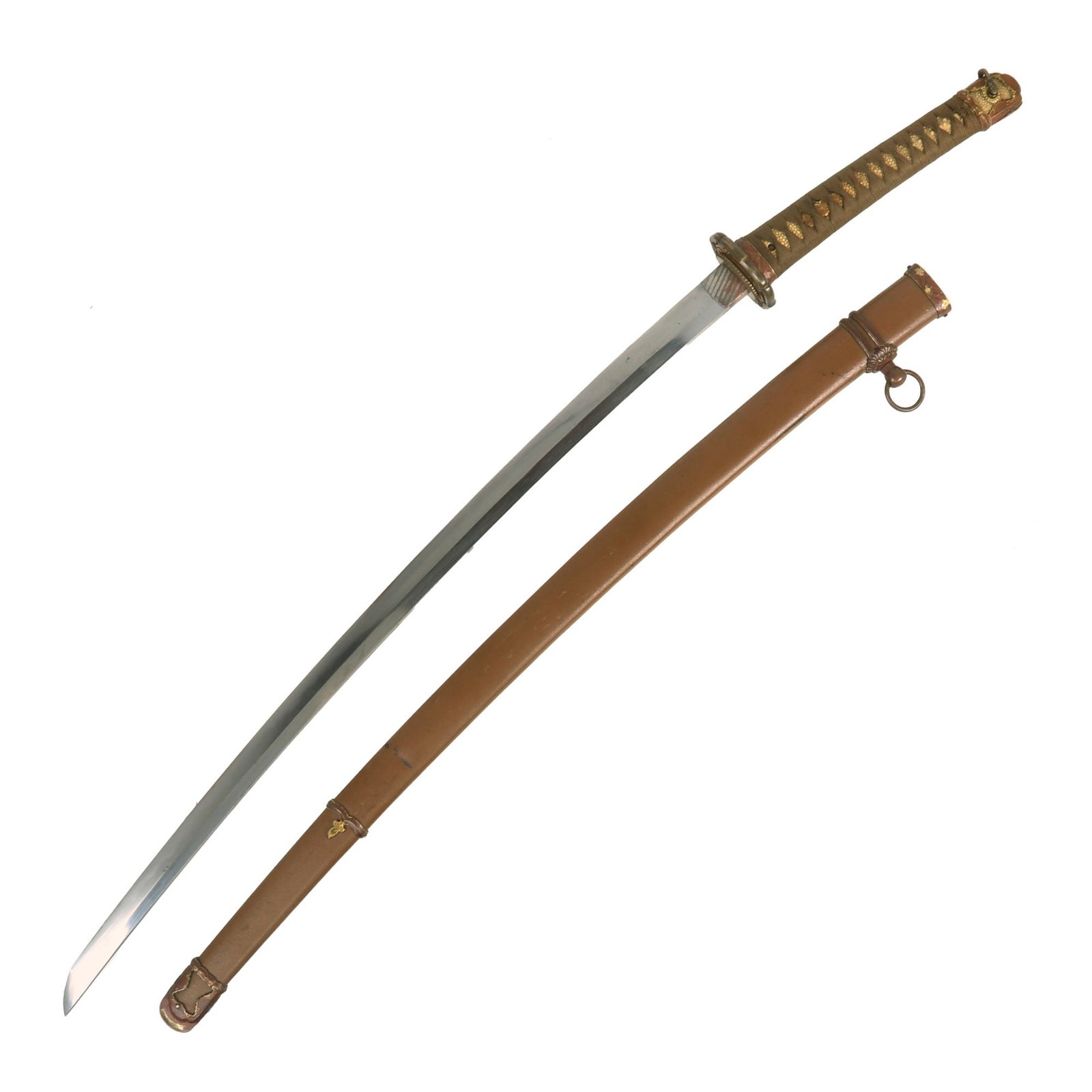 Buy Original WWII Japanese Type 98 Shin-Gunto Katana Sword with Edo Period Blade by KANENAGA & Steel Scabbard | Original Firearms Antique For Sale
