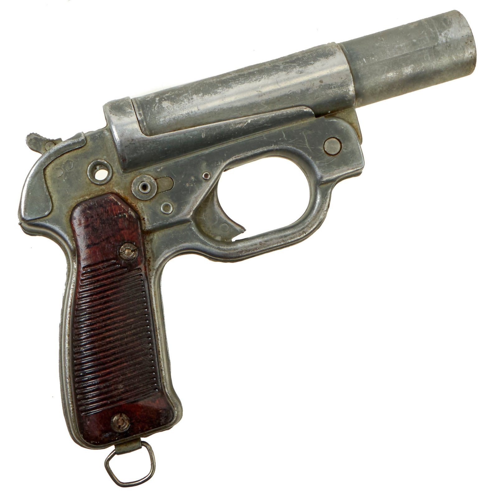 Buy Original German WWII Leuchtpistole 42 Signal Flare Pistol by HASAG with Zinc Finish - Serial Number 59616 | Original Firearms Antique For Sale