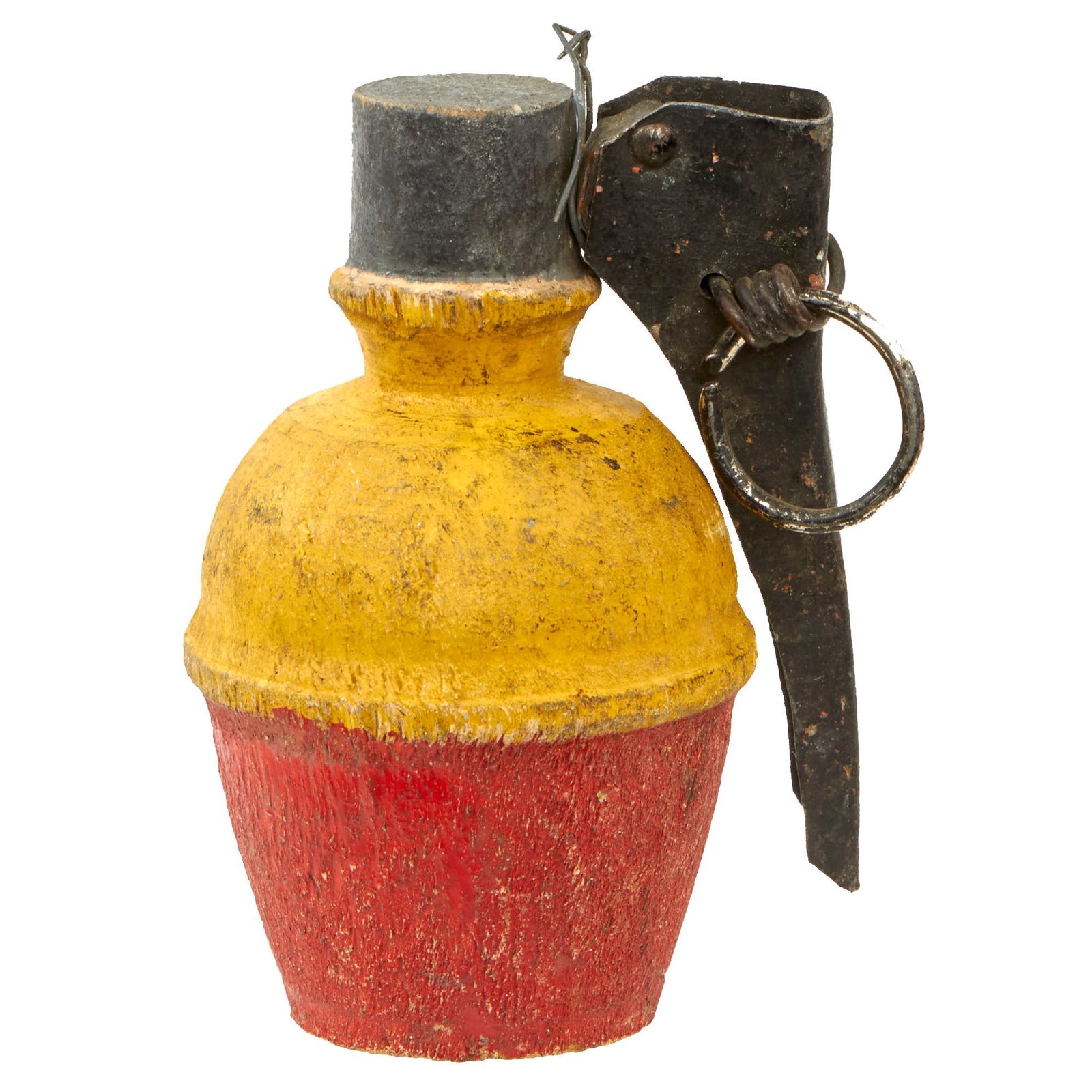 Buy Original French WWII Inert Wooden Grenade à Main OF 37 Offensive Practice Grenade With Simulated Mle.35 Fuze | Original Firearms Antique For Sale