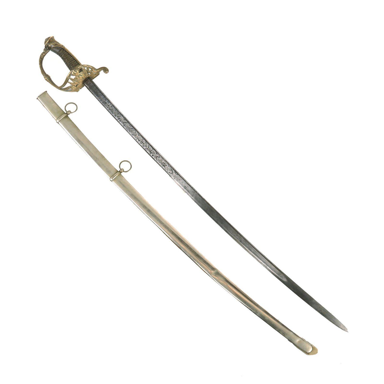 Buy Original Spanish-American War 1893 Dated Spanish Army Officer's Sword Made in Toledo with Scabbard - U.S. Bringback | Original Firearms Antique For Sale