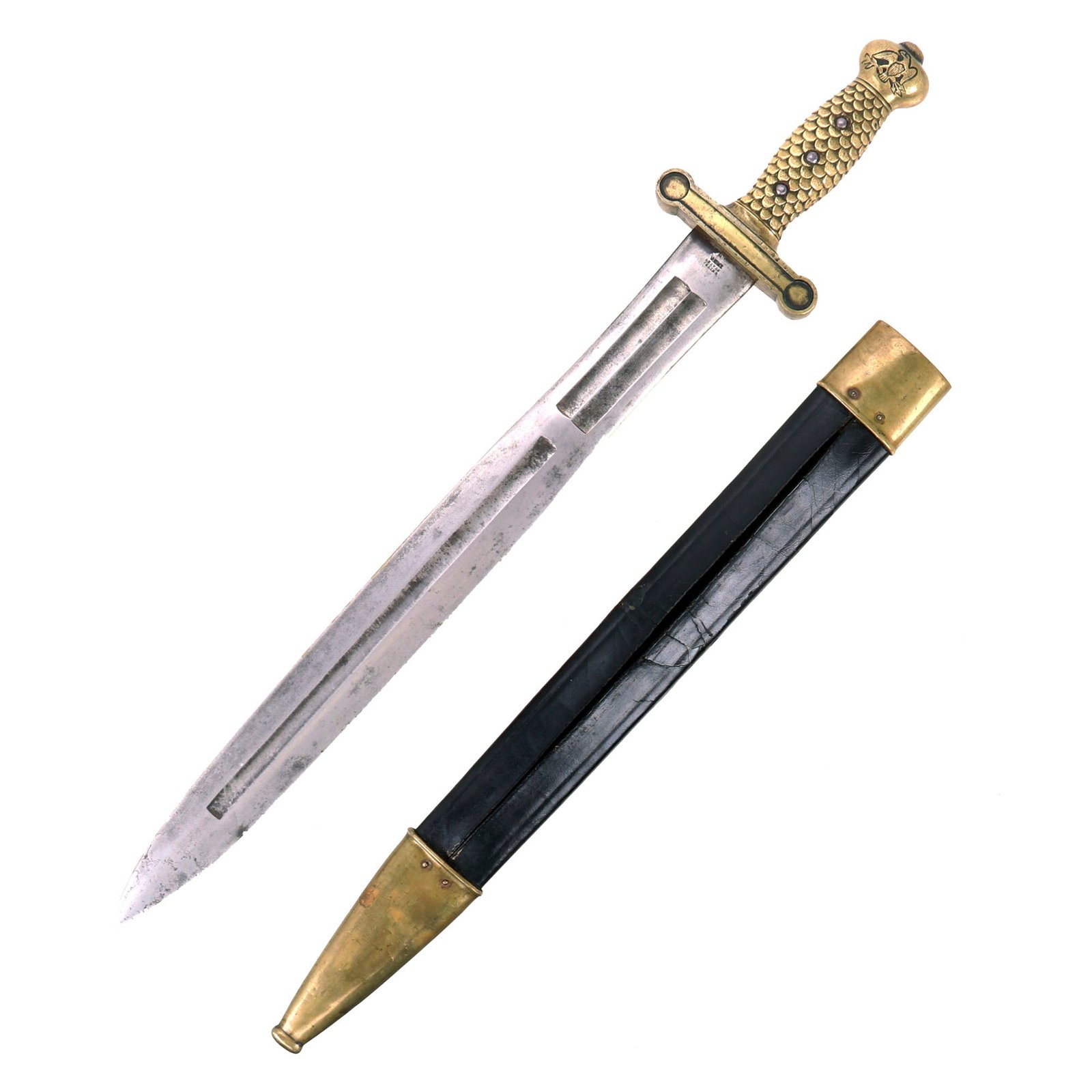 Buy Original U.S. Civil War Ames Model 1832 Artillery Short Sword with Scabbard - Dated 1836 | Original Firearms Antique For Sale