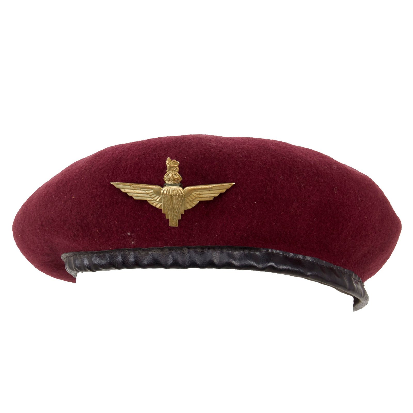 Buy Original British WWII Parachute Regiment Maroon Beret by Corne With Badge | Original Firearms Antique For Sale