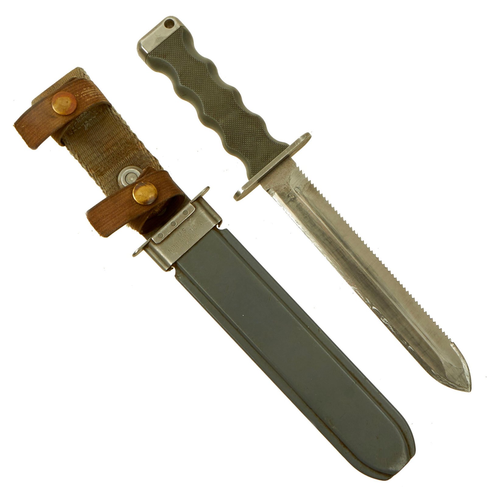 Buy Original Rare Vietnam War UDT / Navy SEAL Non-Magnetic Frogman’s Knife by Imperial-Serial Number 797 - One of less than 1,200 Made! | Original Firearms Antique For Sale