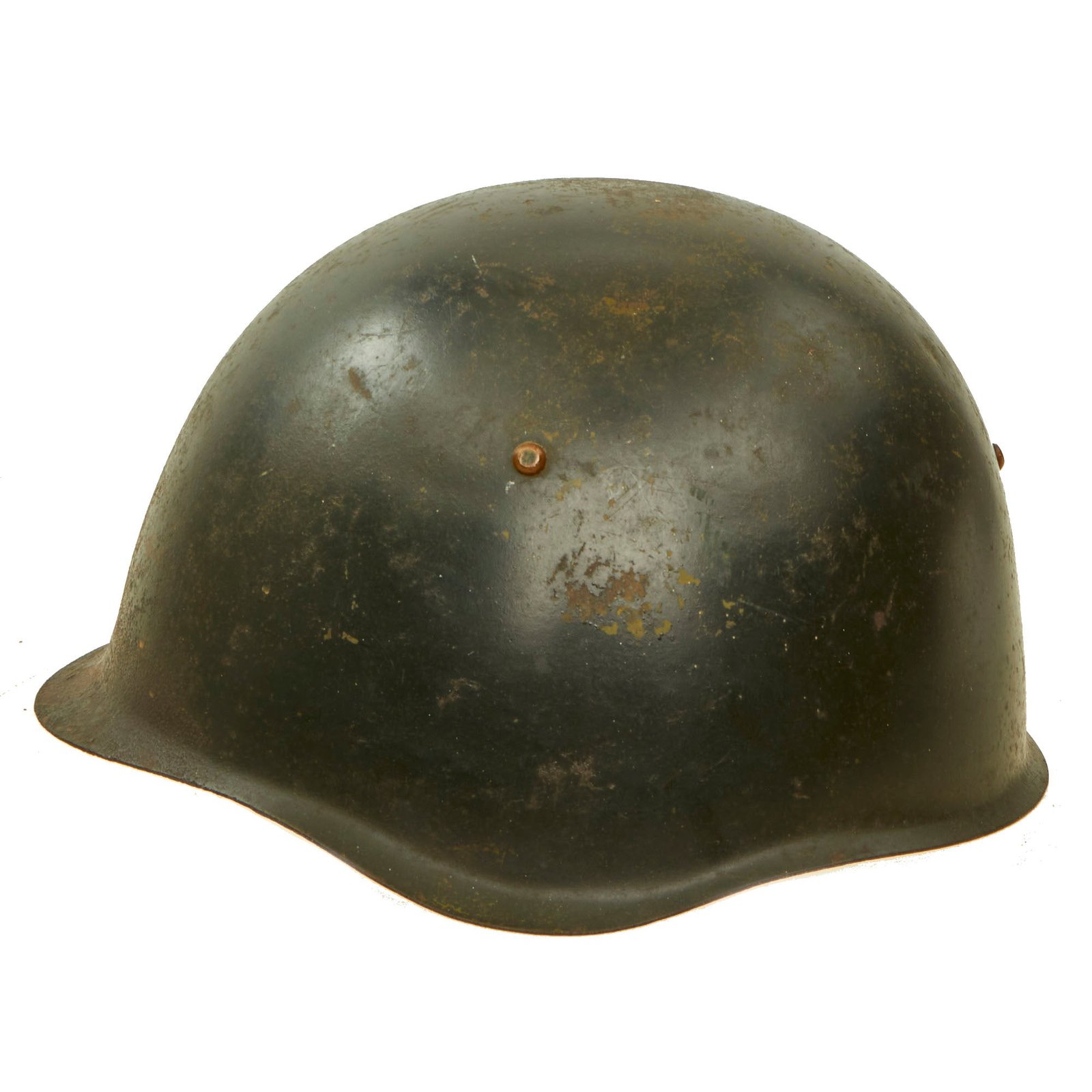 Buy Original WWII Soviet Russian SSh-39 Steel Combat Helmet with SSh-39 Liner and Chinstrap - Complete | Original Firearms Antique For Sale