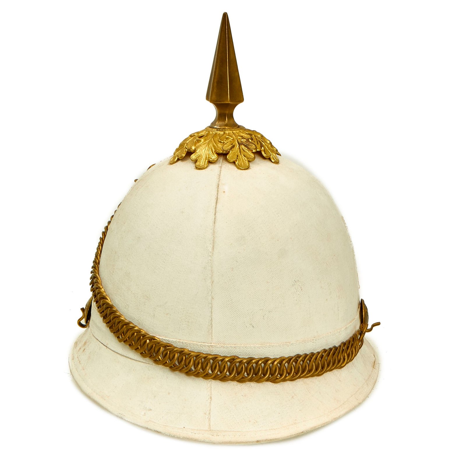 Buy Original U.S. Model 1881 “Summer White” Dress Spiked Pith Helmet Attributed to Horstmann Bros & Co of Philadelphia | Original Firearms Antique For Sale