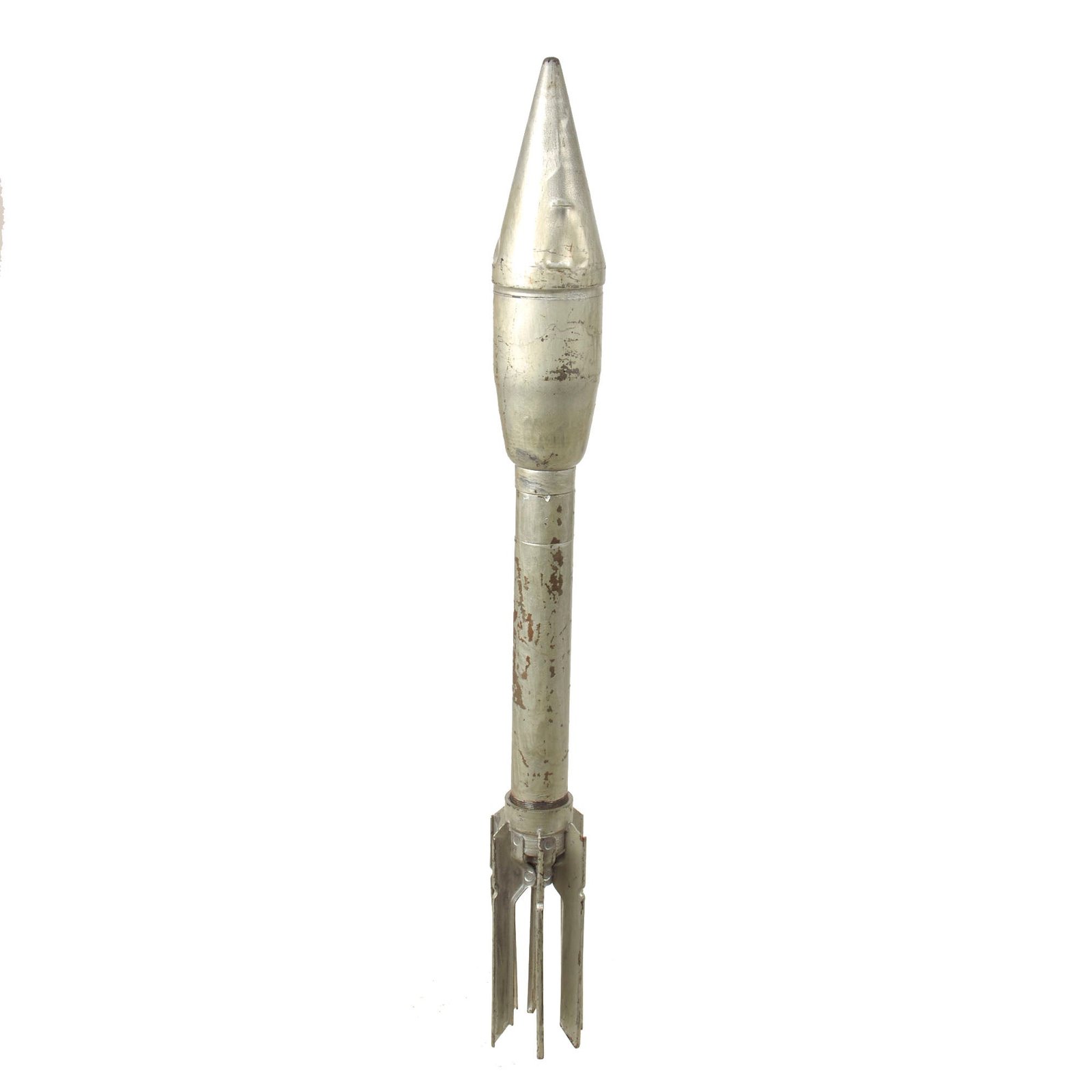 Buy Original U.S. WWII M7A1 Anti-Tank Practice Rocket for the M1 and M1A1 2.36 Inch Bazooka Launcher - Inert - Painted Silver | Original Firearms Antique For Sale