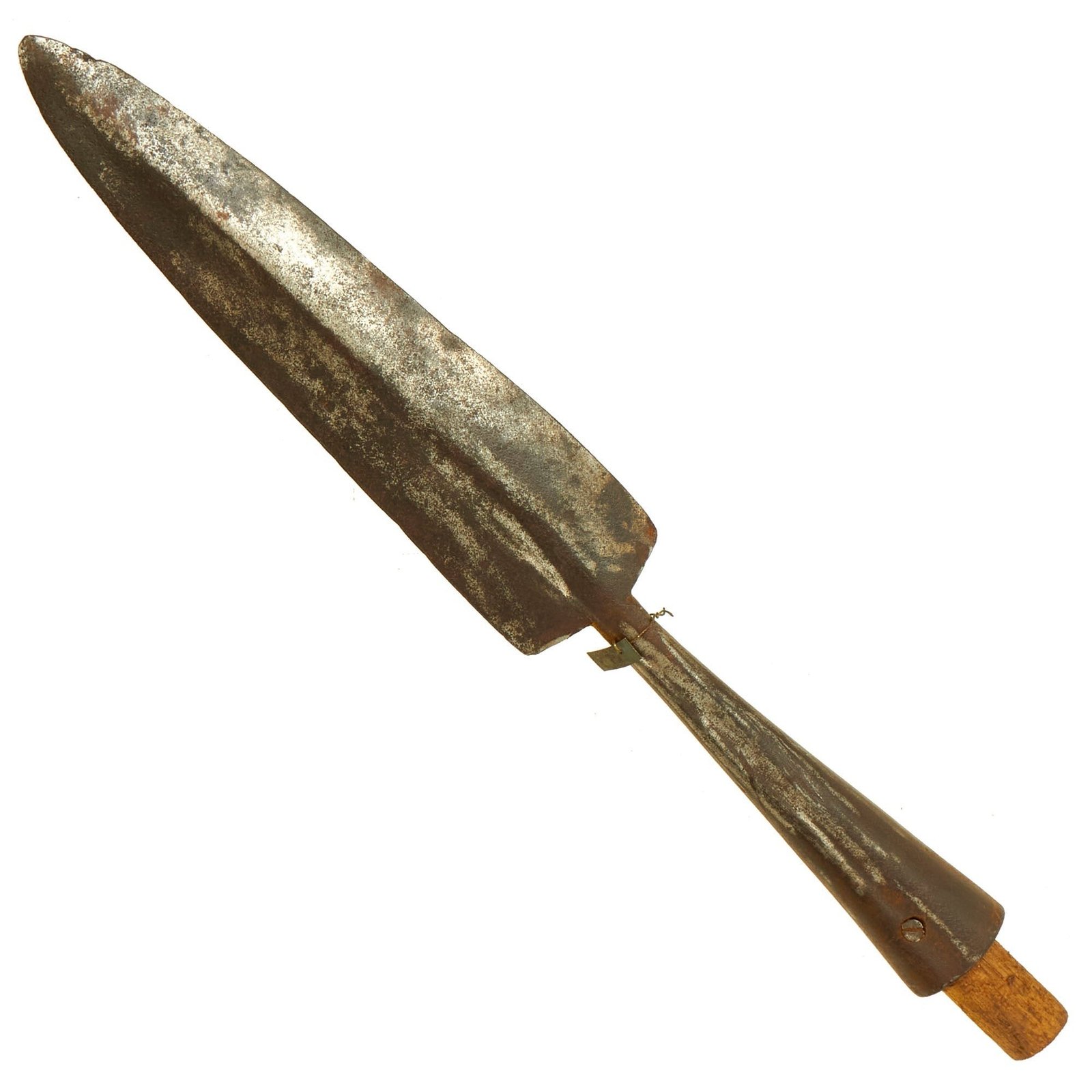Buy Original U.S. 18th Century Spontoon Head Formerly Part of the William Randolph Hearst Art (Arms & Armor) Collection With Original Tag | Original Firearms Antique For Sale