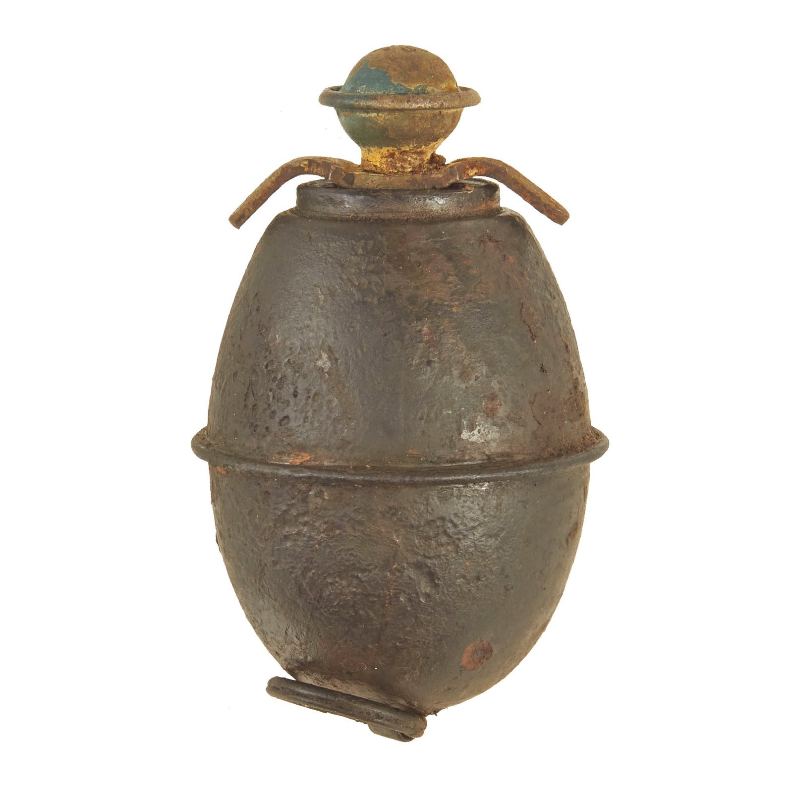 Buy Original German WWII 1943 Dated Model 39 Egg Hand Grenade with Original Fuze & Wings - Inert Eierhandgranate | Original Firearms Antique For Sale
