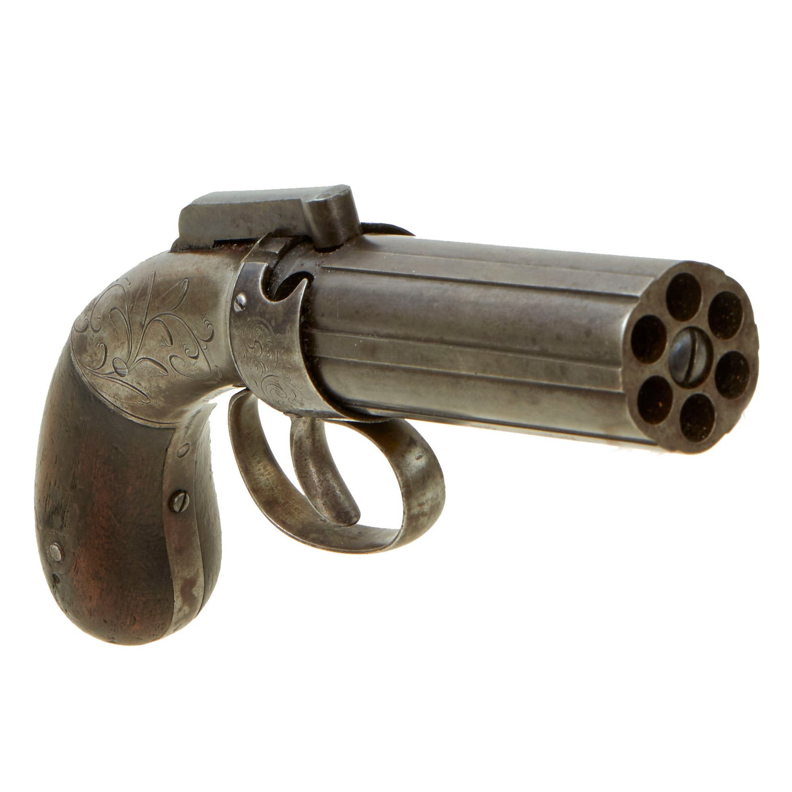 Buy Original U.S. Allen & Thurber of Worcester 1837 Patent .31cal Percussion Pepperbox Revolver - Matching Serial 83 | Original Firearms Antique For Sale
