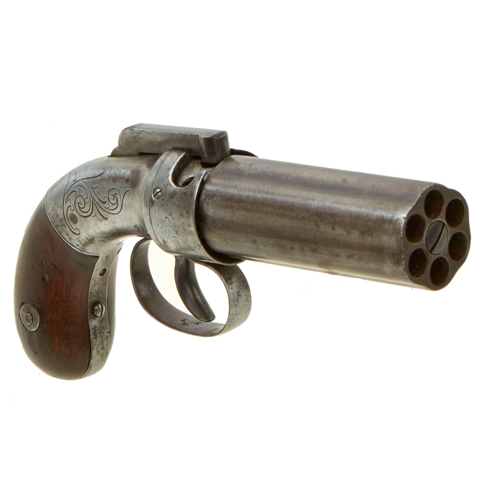 Buy Original U.S. Allen, Thurber & Co. 1845 Patent .31cal Percussion Pepperbox Revolver - Matching Serial 33 | Original Firearms Antique For Sale