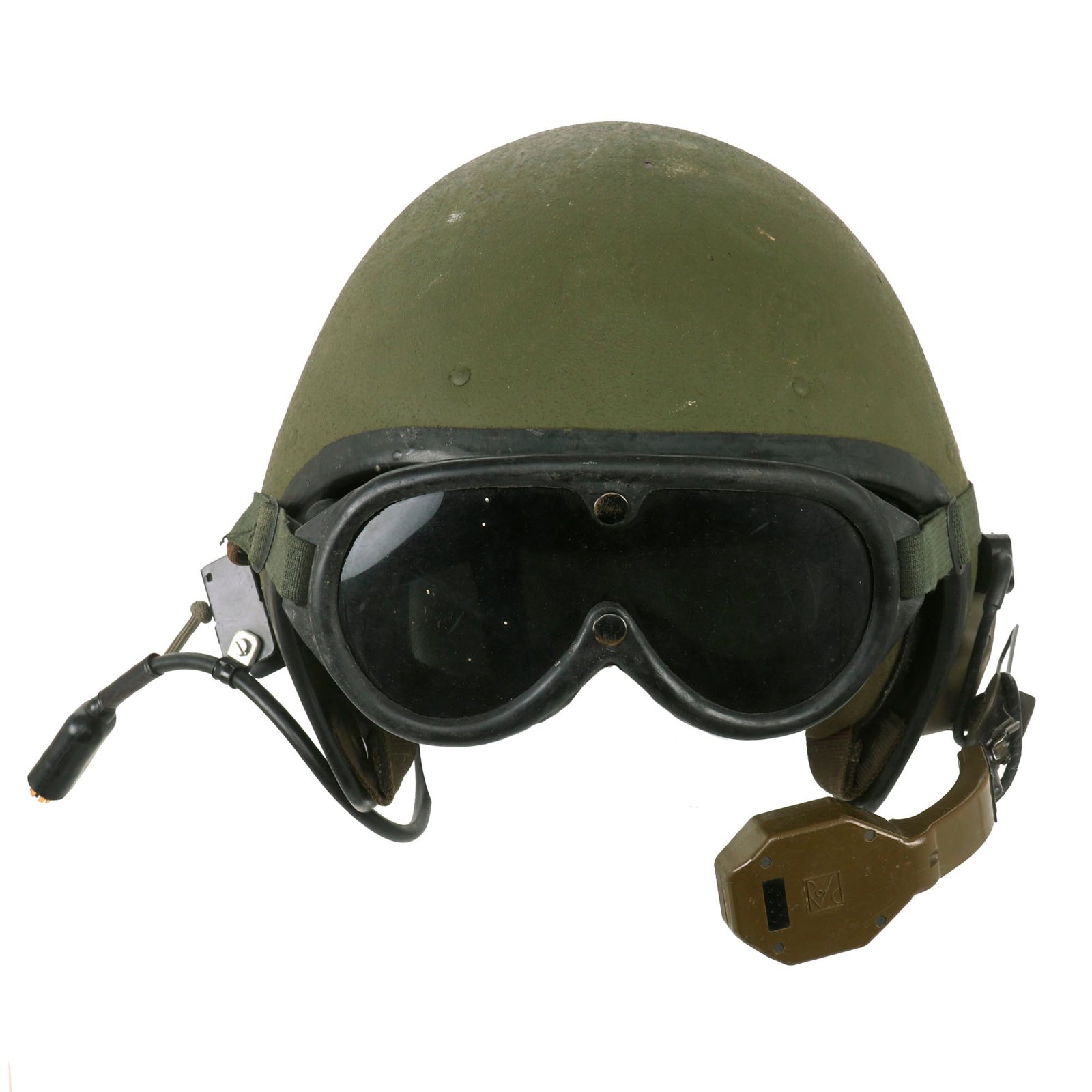 Buy Original U.S. Vietnam War Era 1964 Dated Unissued CVC T56-6 Combat Vehicle Crewman “Tanker” Helmet with Transceiver by Sierra Engineering Company | Original Firearms Antique For Sale