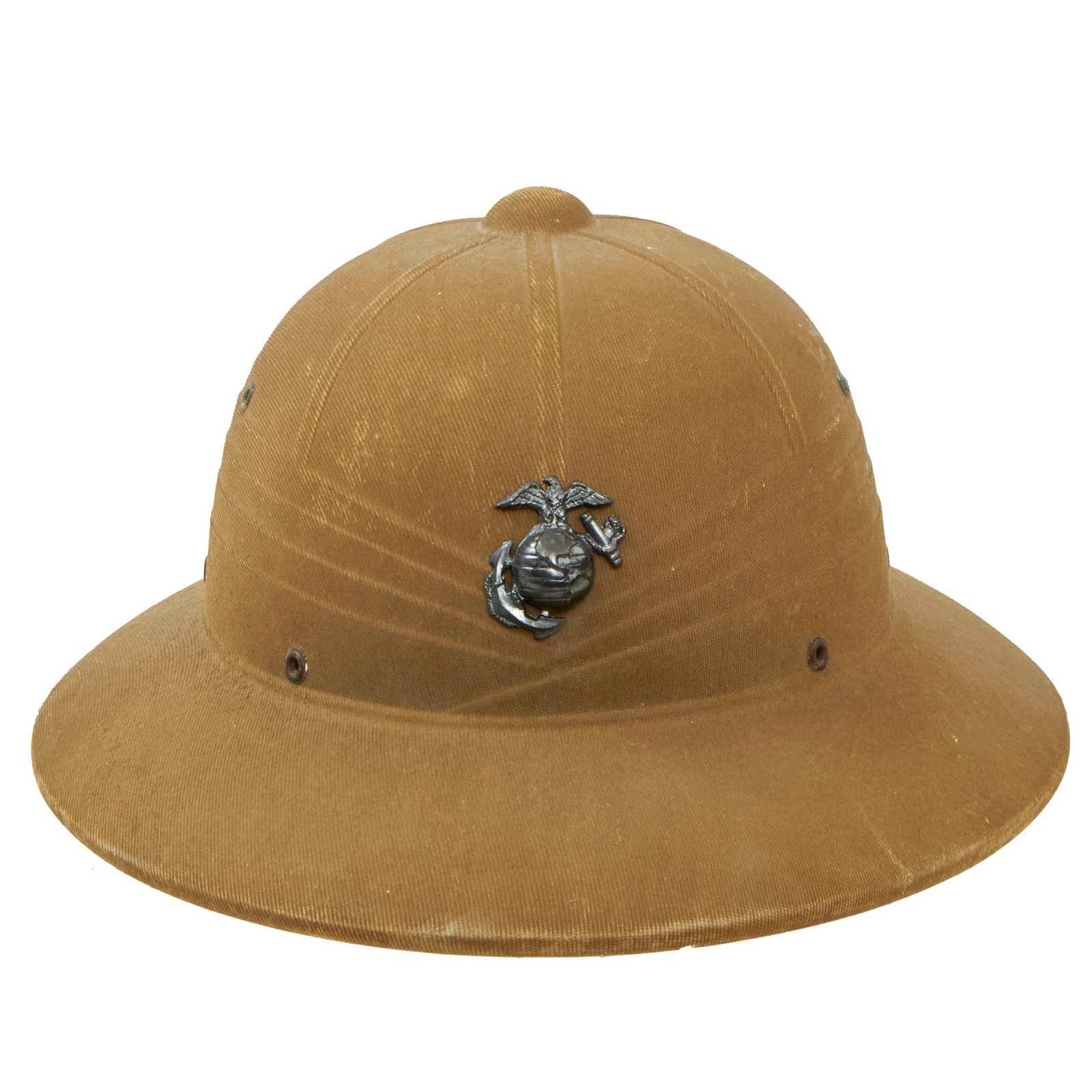 Buy Original U.S. WWII USMC Named Pressed Fiber Sun Helmet by Hawley Products Co Dated 1943 | Original Firearms Antique For Sale