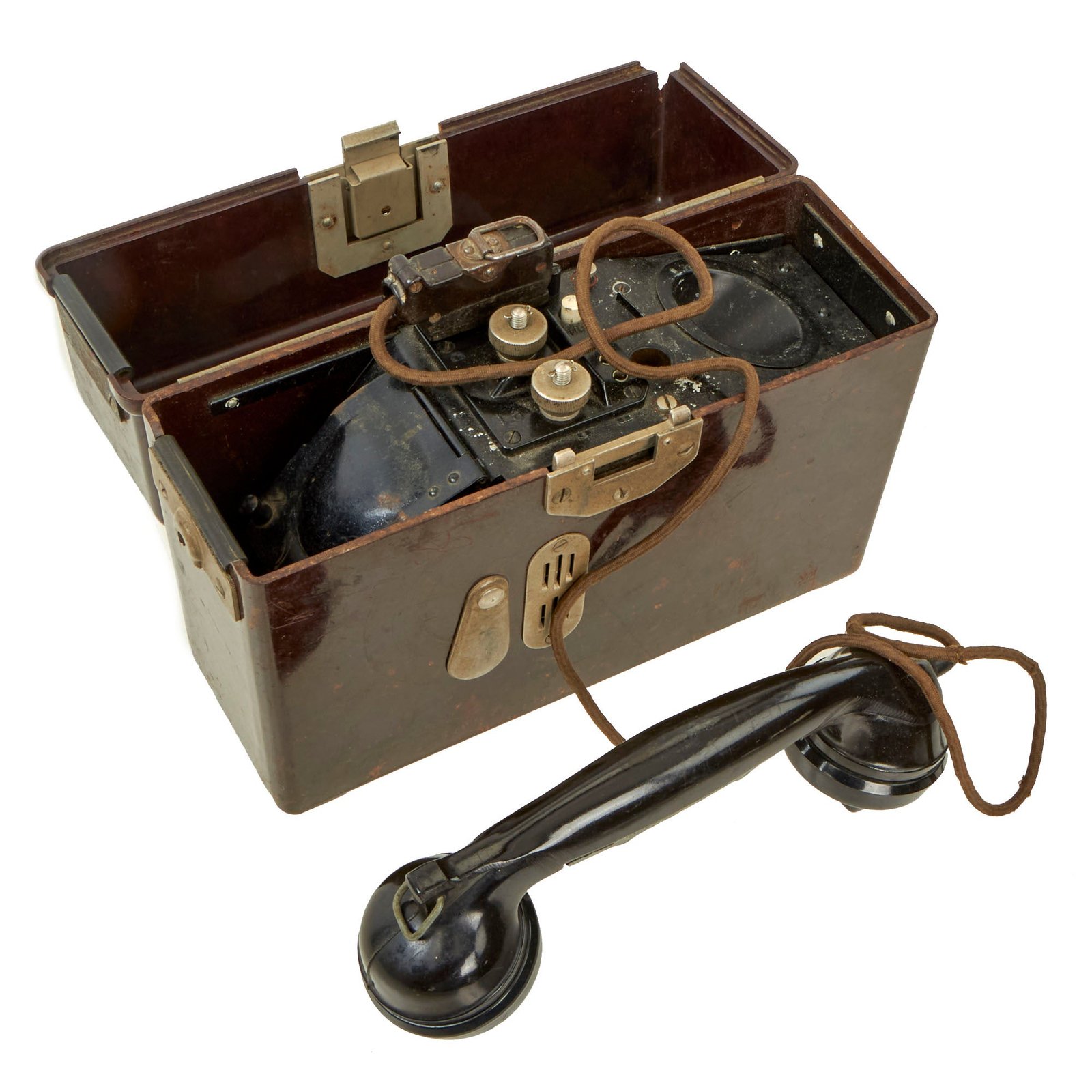Buy Original German WWII Wehrmacht Model FF33 Field Telephone by R.B. & Co. Dated 1937 - Feldfernsprecher 33 | Original Firearms Antique For Sale