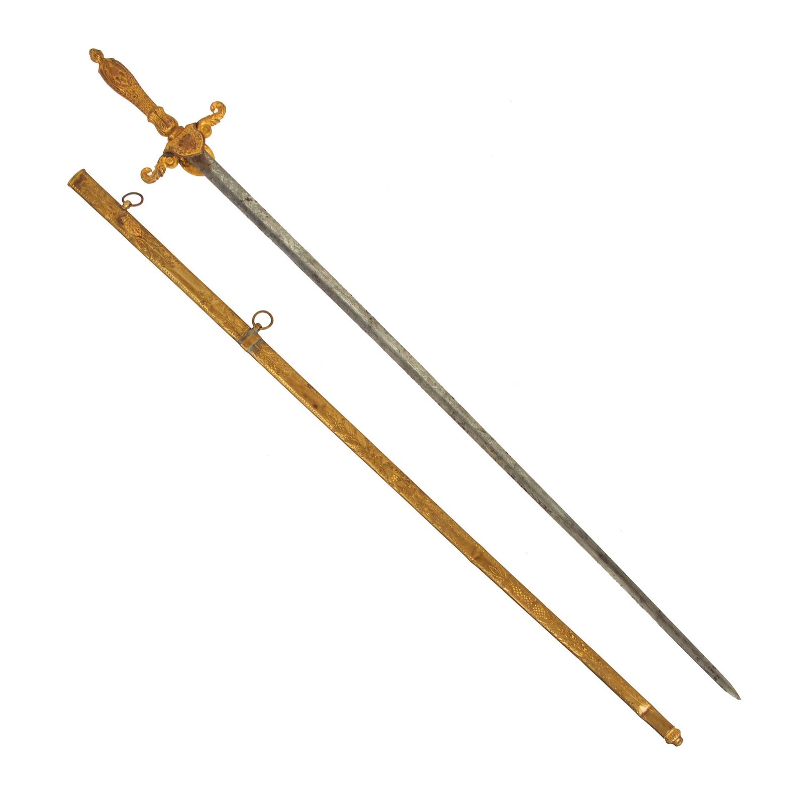 Buy Original U.S. Pre Civil War Era M1840 Medical Service Officers Dress Sword and Scabbard by Ames | Original Firearms Antique For Sale