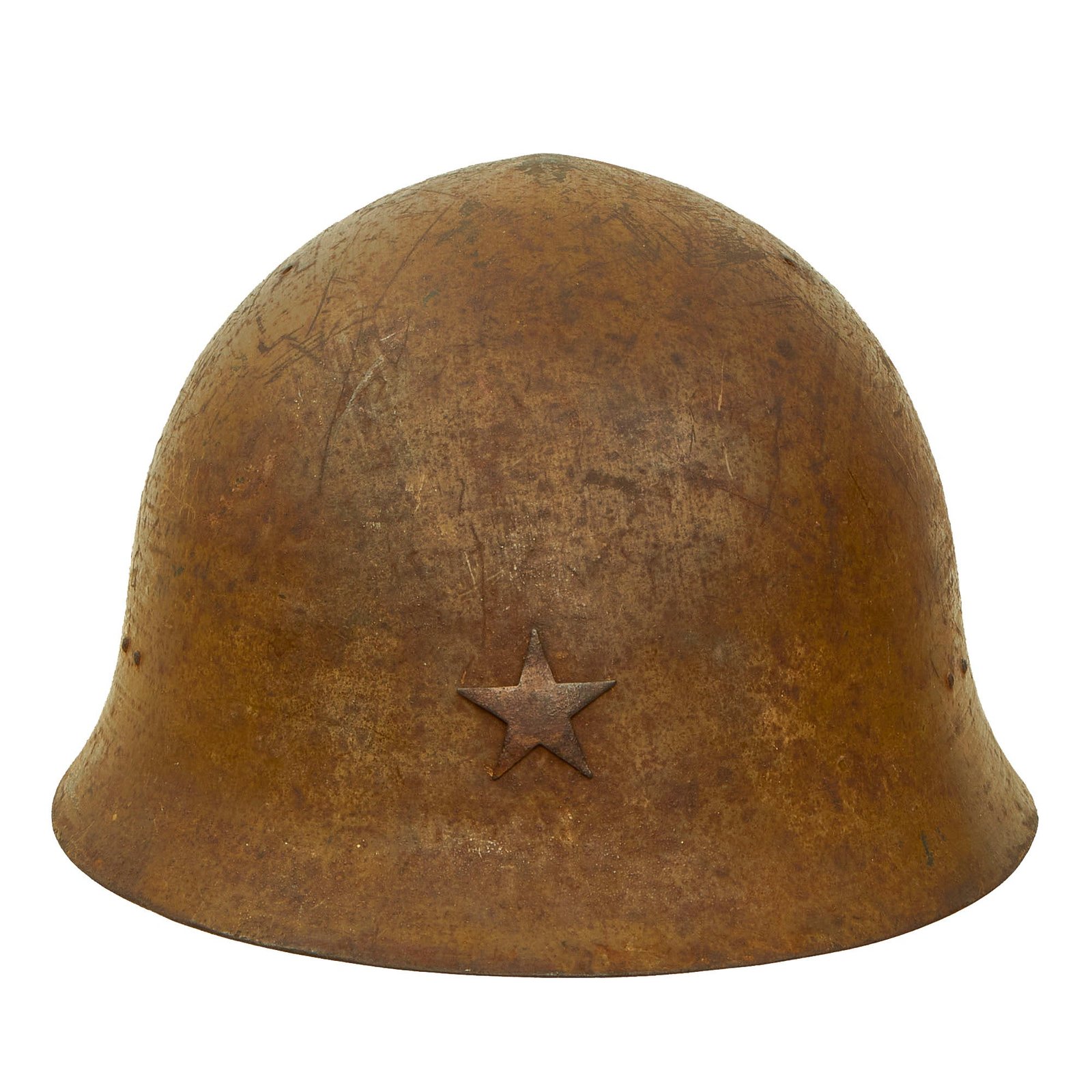 Buy Original Japanese WWII Type 90 Army Helmet with Complete Liner and Chinstrap - Tetsubo | Original Firearms Antique For Sale