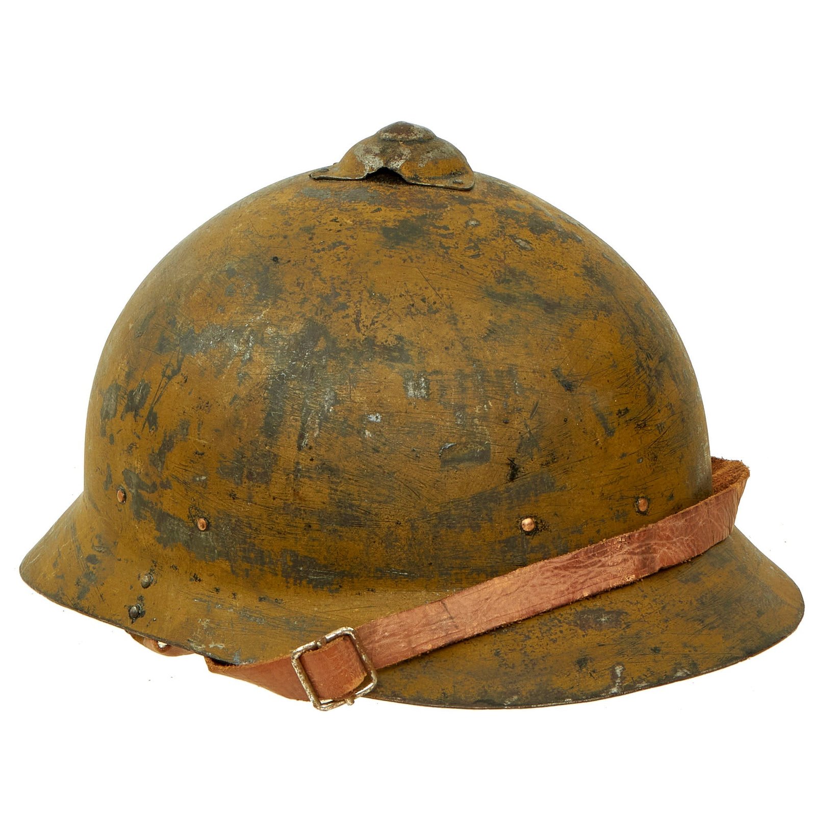 Buy Original Soviet WWI Era M17 WWII Finnish Reissue Sohlberg Infantry Helmet with Doeskin Liner & Chinstrap | Original Firearms Antique For Sale