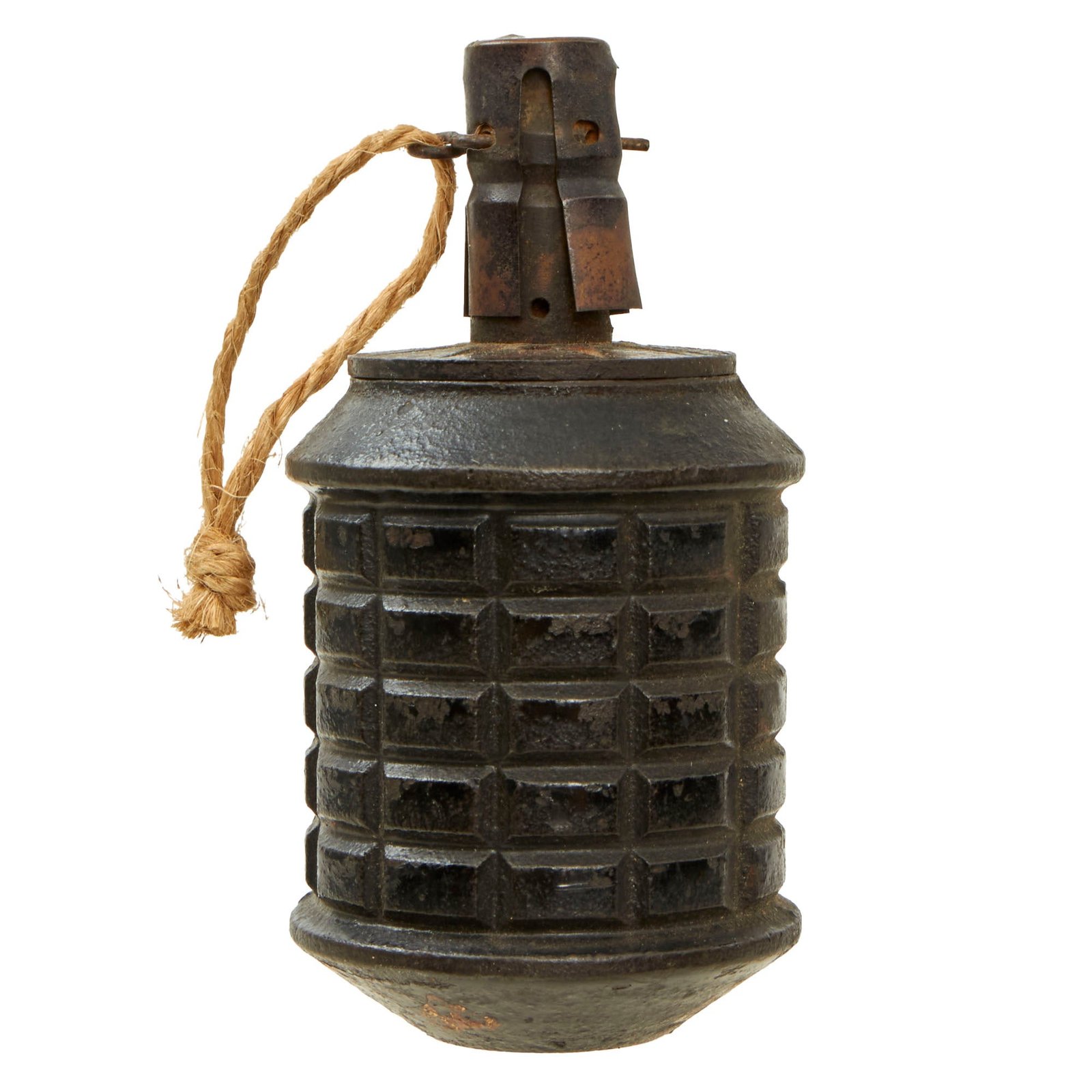 Buy Original Japanese WWII Type 97 Inert Fragmentation Hand Grenade with Fuse & Pull String - Dated 1941 | Original Firearms Antique For Sale