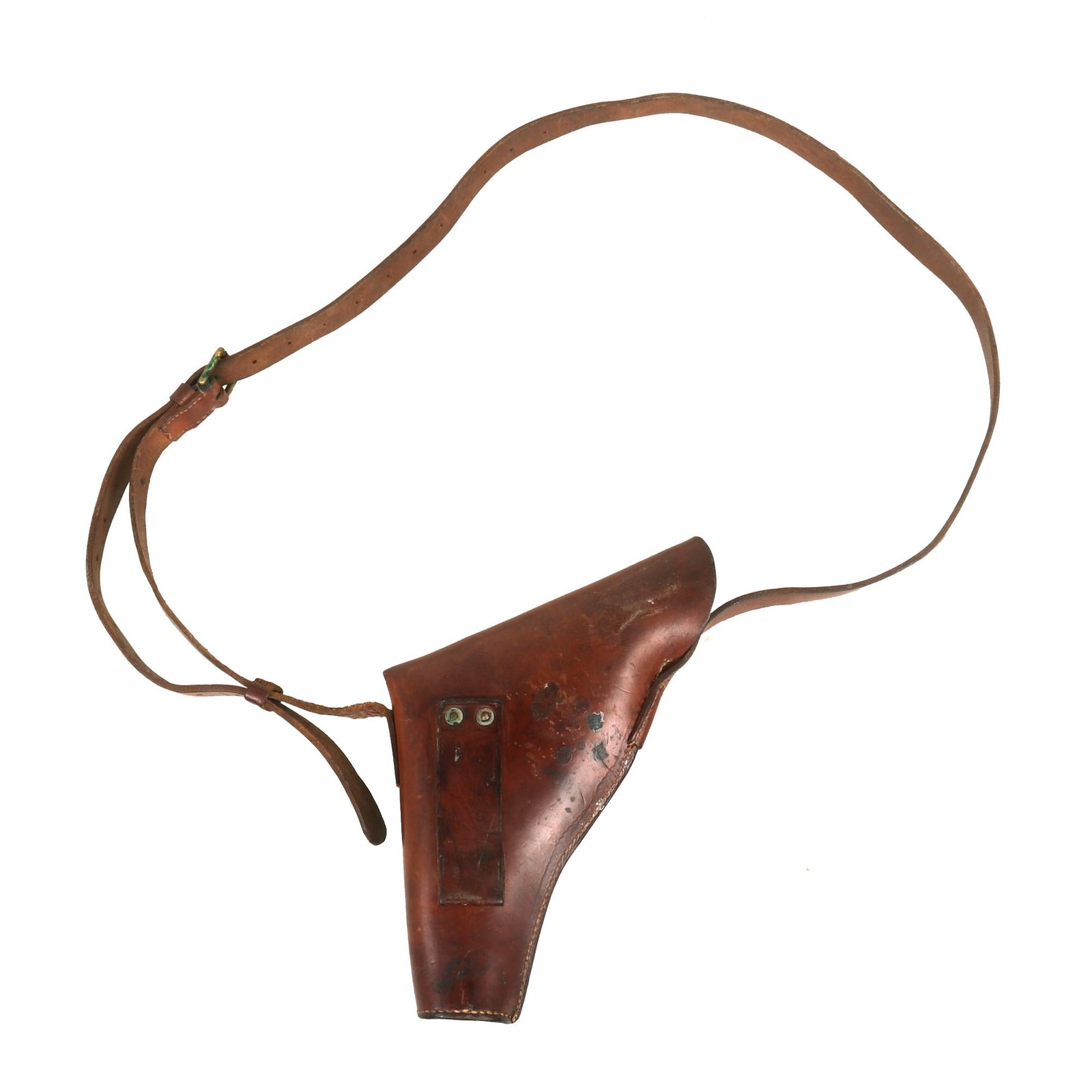 Buy Original Canadian WWII Flare Signal Pistol Leather Holster with Shoulder Strap Made in Toronto | Original Firearms Antique For Sale