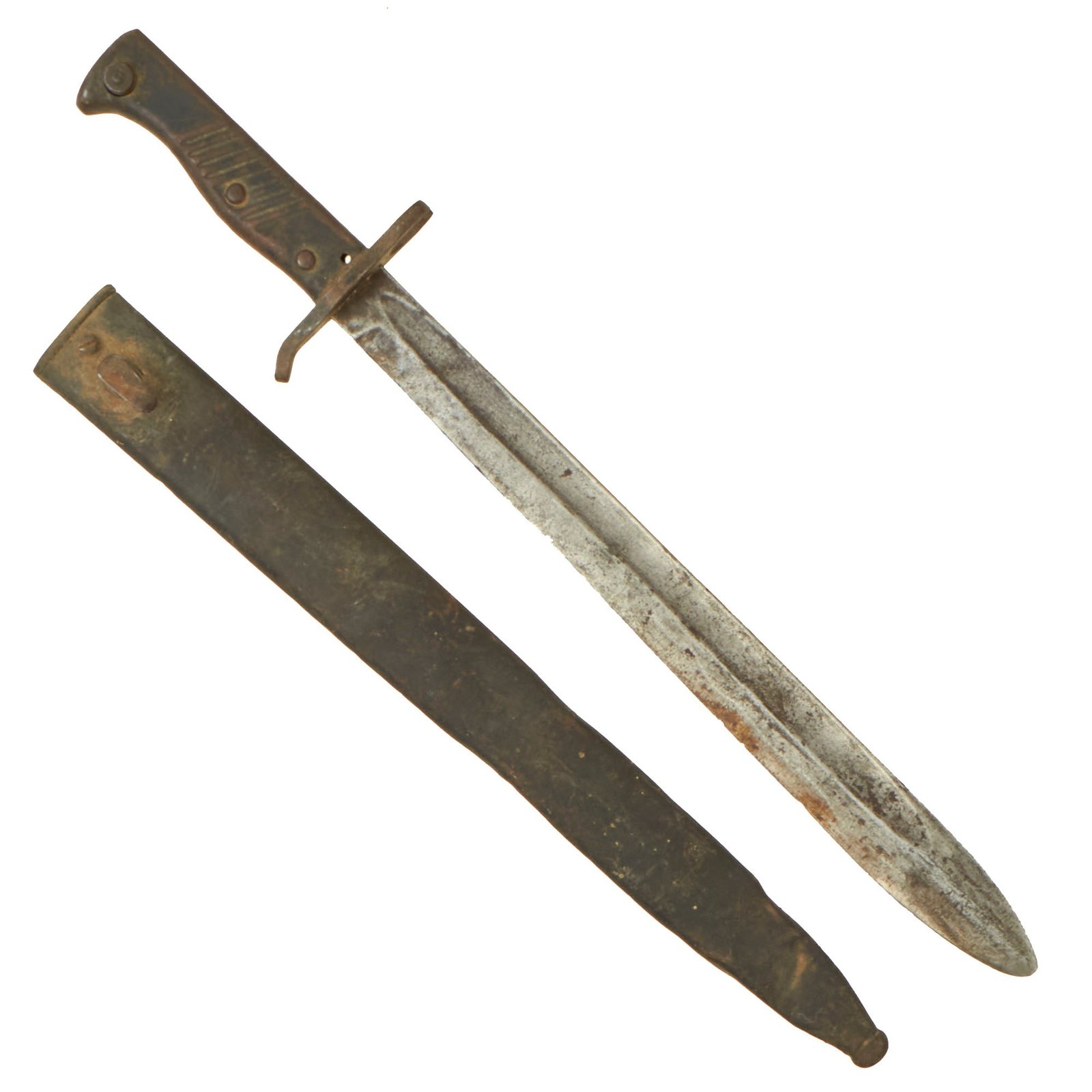 Buy Original German WWI Steel Hilt Ersatz M1898/05 Butcher Bayonet with Steel  Scabbard - Carter Type EB42A | Original Firearms Antique For Sale