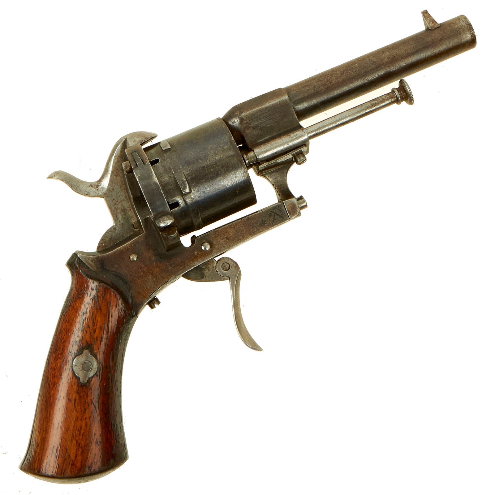 Buy Original U.S. Civil War Era Belgian 7mm Pinfire Double Action Pocket Revolver with Liège Proofs - c. 1860 | Original Firearms Antique For Sale