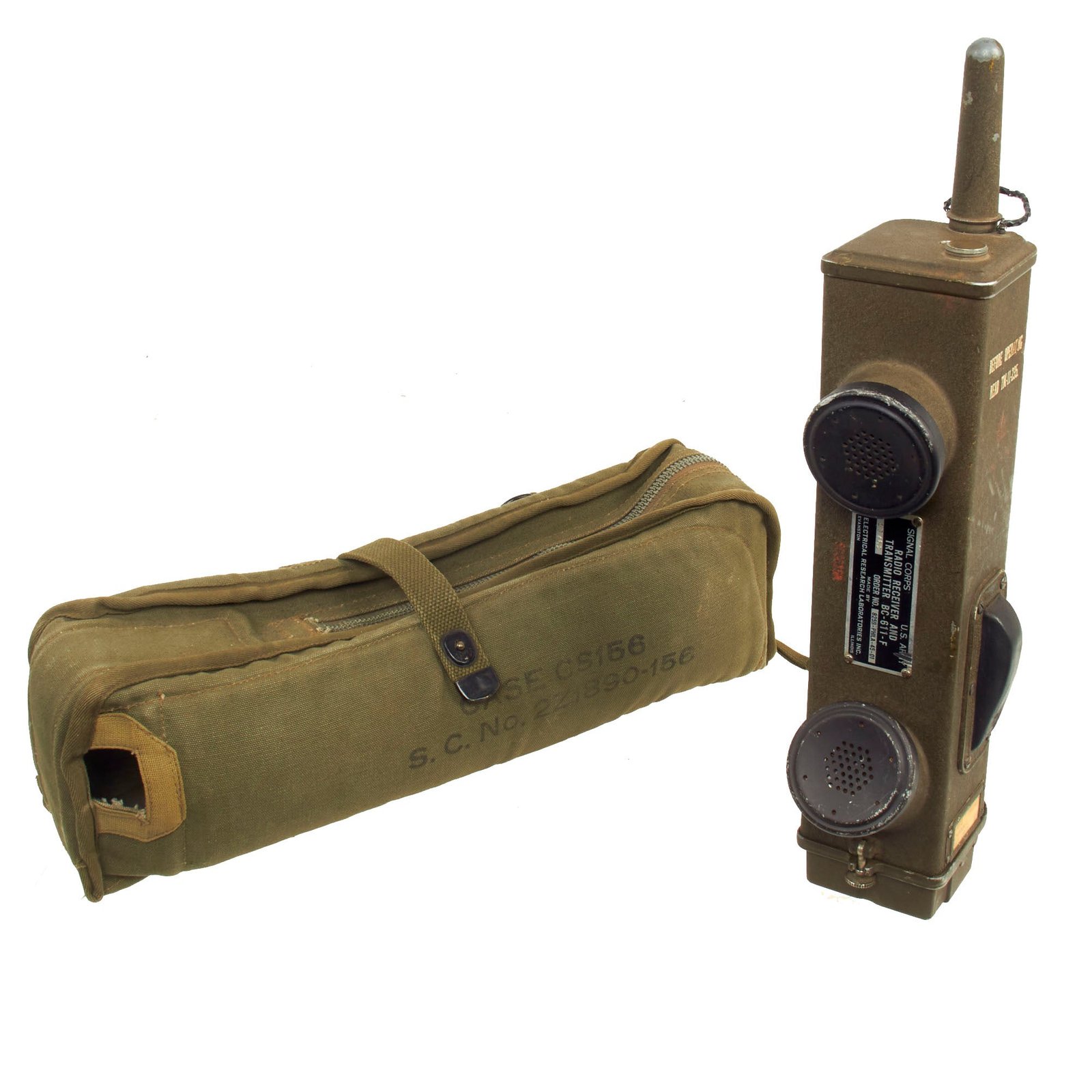 Buy Original U.S. WWII Paratrooper Handie Talkie SCR-536 Radio with CS-156 Jump Case | Original Firearms Antique For Sale