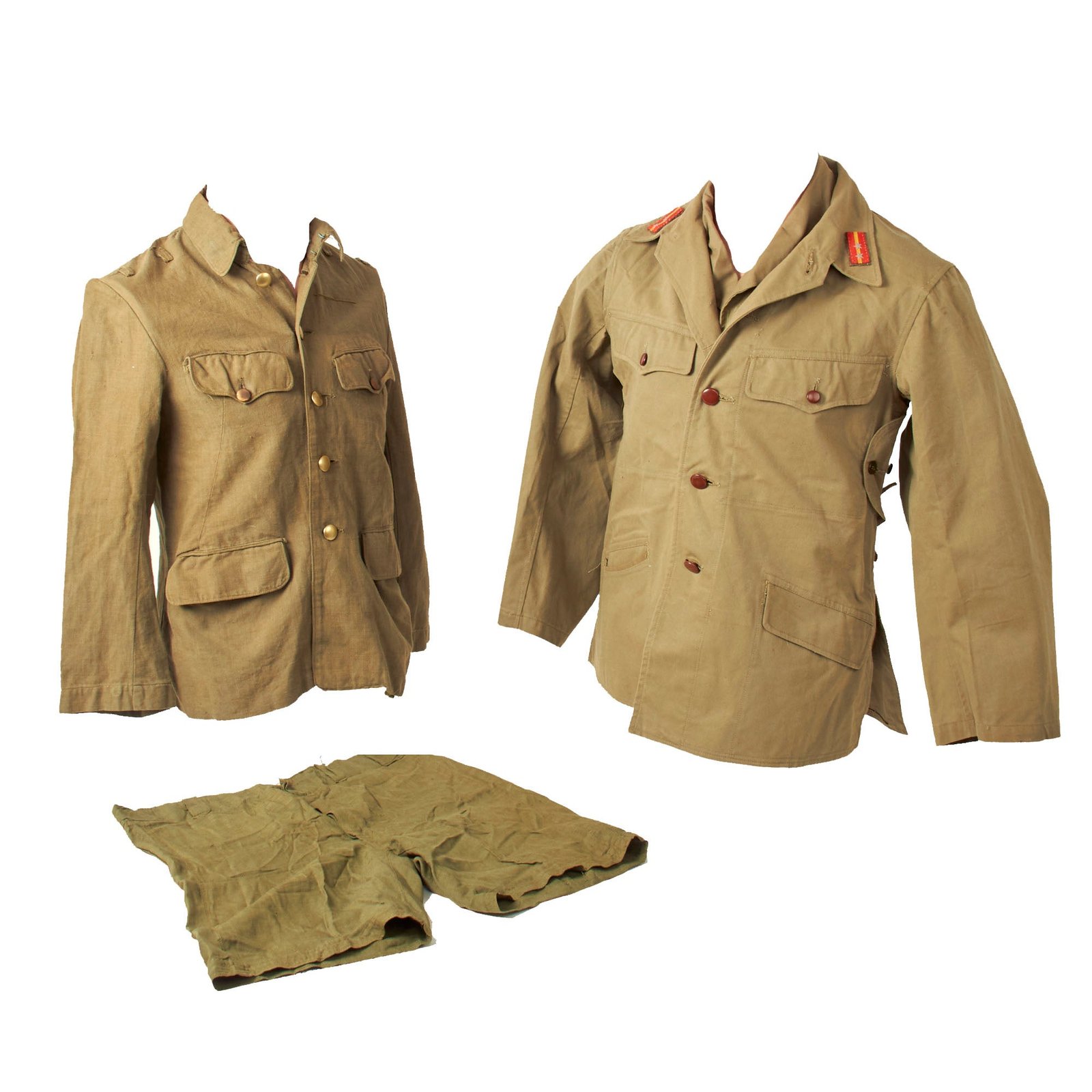 Buy Original Imperial Japanese WWII IJA Army Tropical Uniform Lot - 4 Items | Original Firearms Antique For Sale