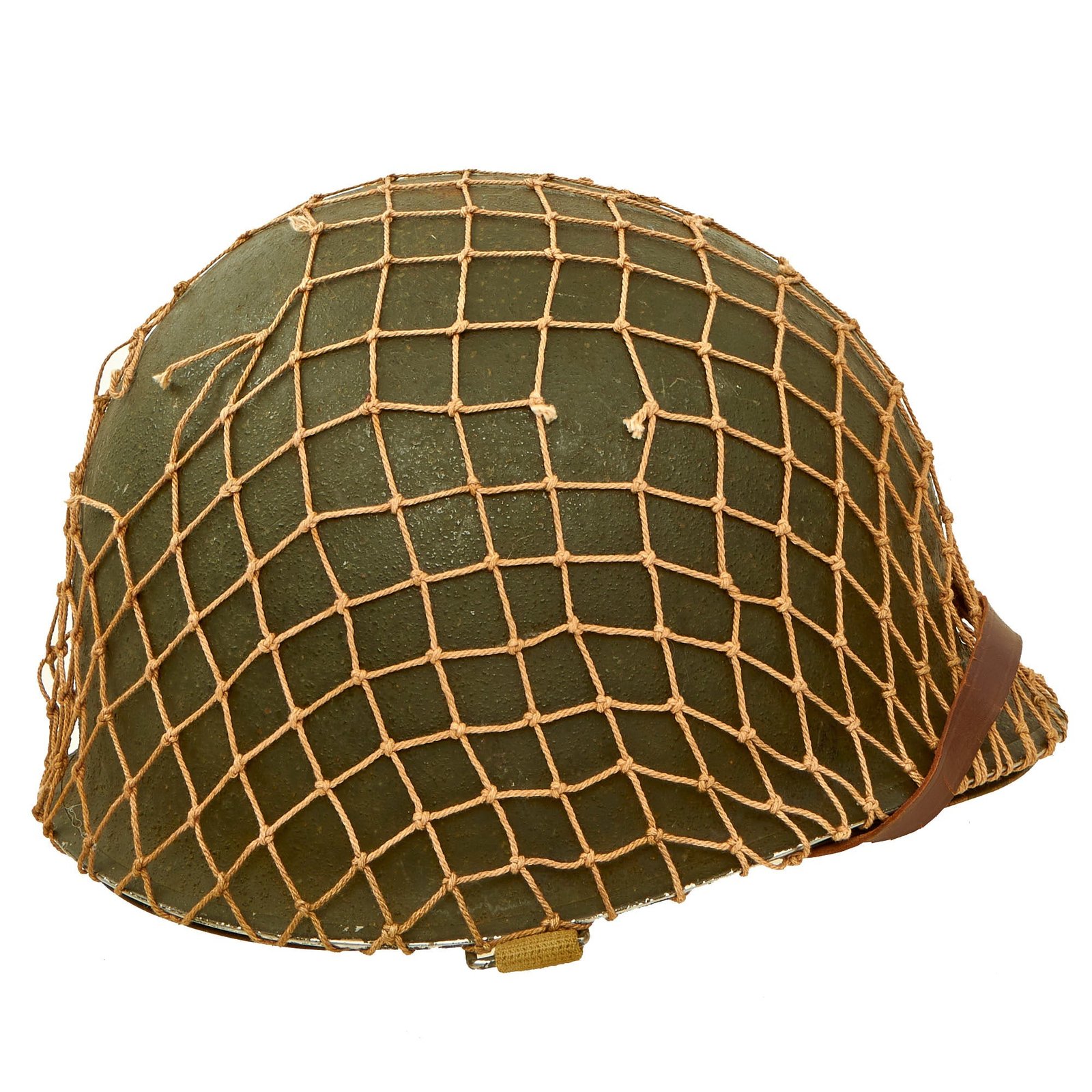 Buy Original U.S. WWII 1944 McCord Front Seam Swivel Bale M1 Helmet with Net and Westinghouse Liner | Original Firearms Antique For Sale