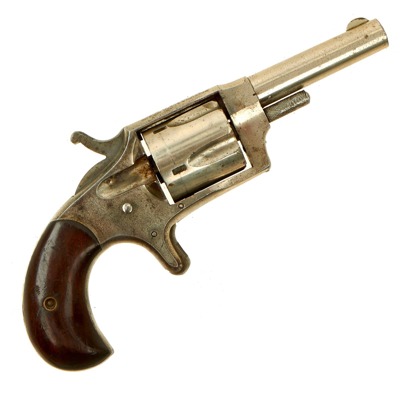 Buy Original U.S. Hopkins & Allen "Ranger No. 2" Nickel Plated Revolver in .32 Rimfire - Matching Serial 1935 | Original Firearms Antique For Sale