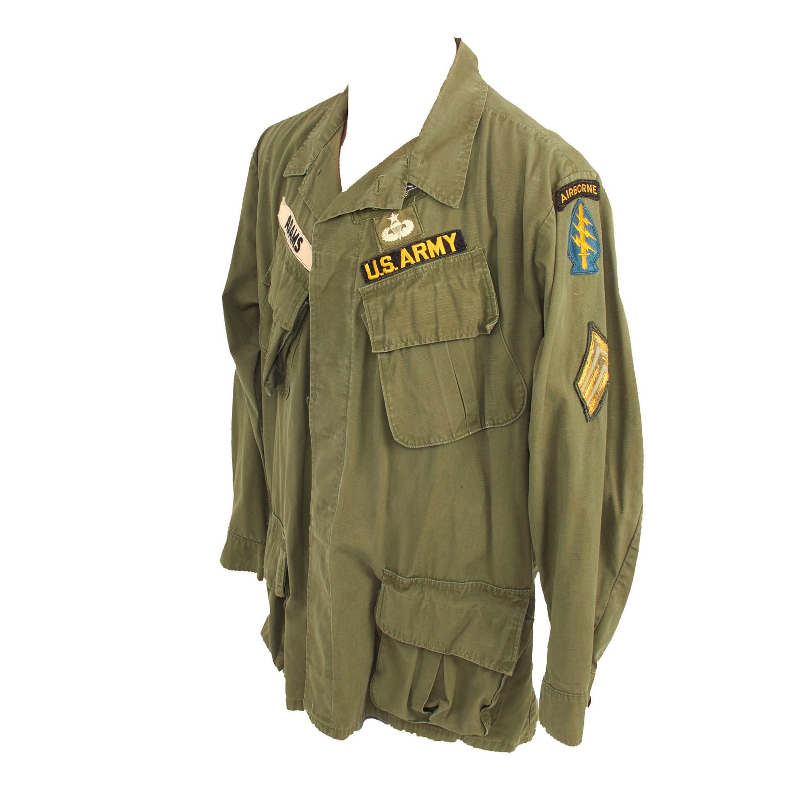 Buy Original U.S. Vietnam War 1st Special Forces (Airborne) OG-107 “Type III” Jungle Jacket - Sergeant Adams | Original Firearms Antique For Sale