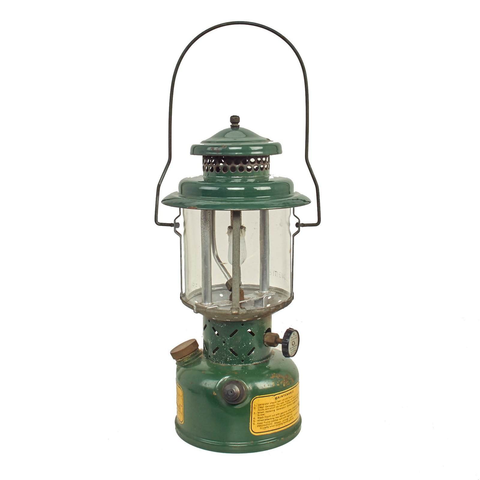 Buy Original U.S. WWII 1945 Dated Coleman 252 Milspec Gasoline Lantern with Spare Parts | Original Firearms Antique For Sale