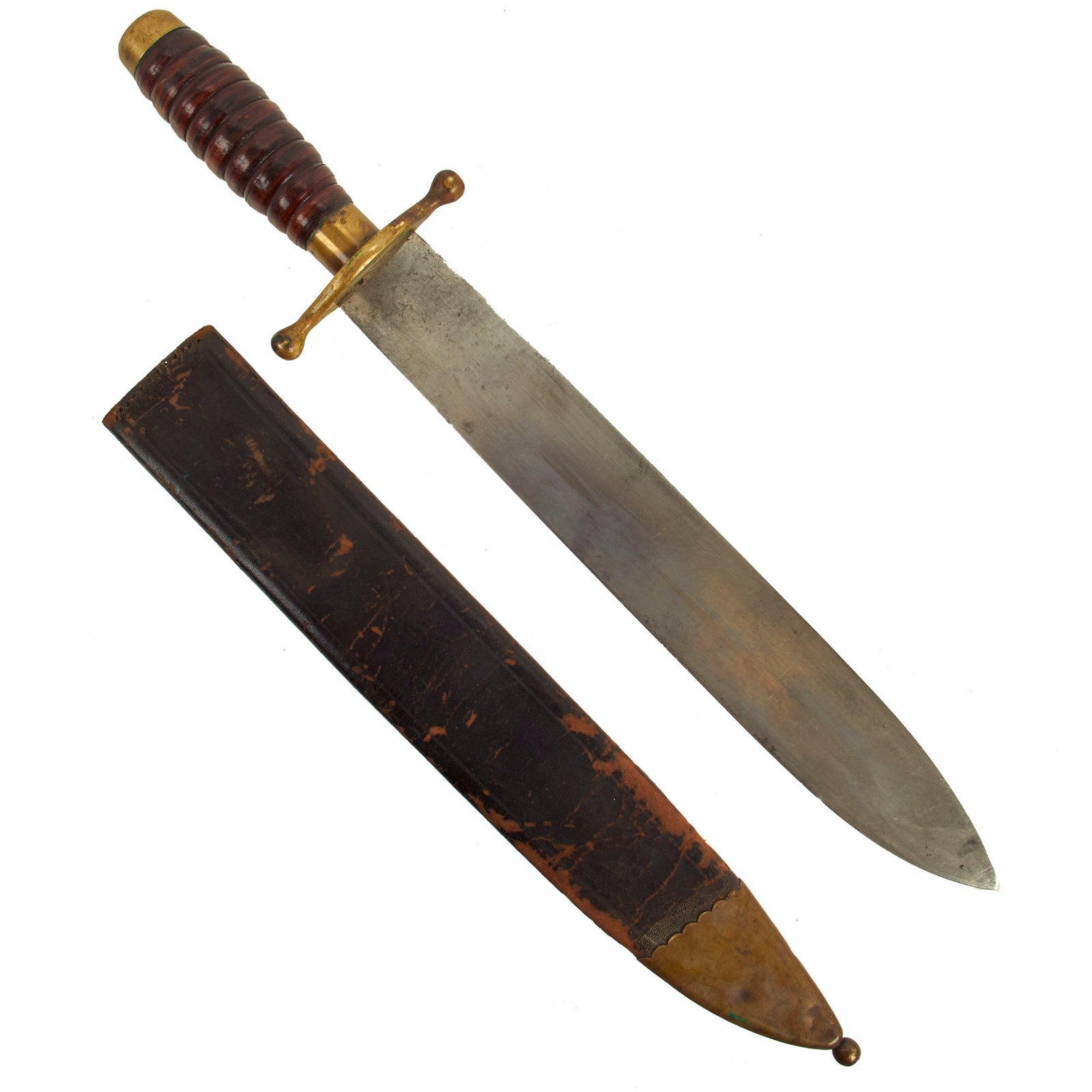 Buy Original U.S. Civil War Model 1862 Federal Issue Hospital Corps Knife With Leather Scabbard by Collins & Co | Original Firearms Antique For Sale