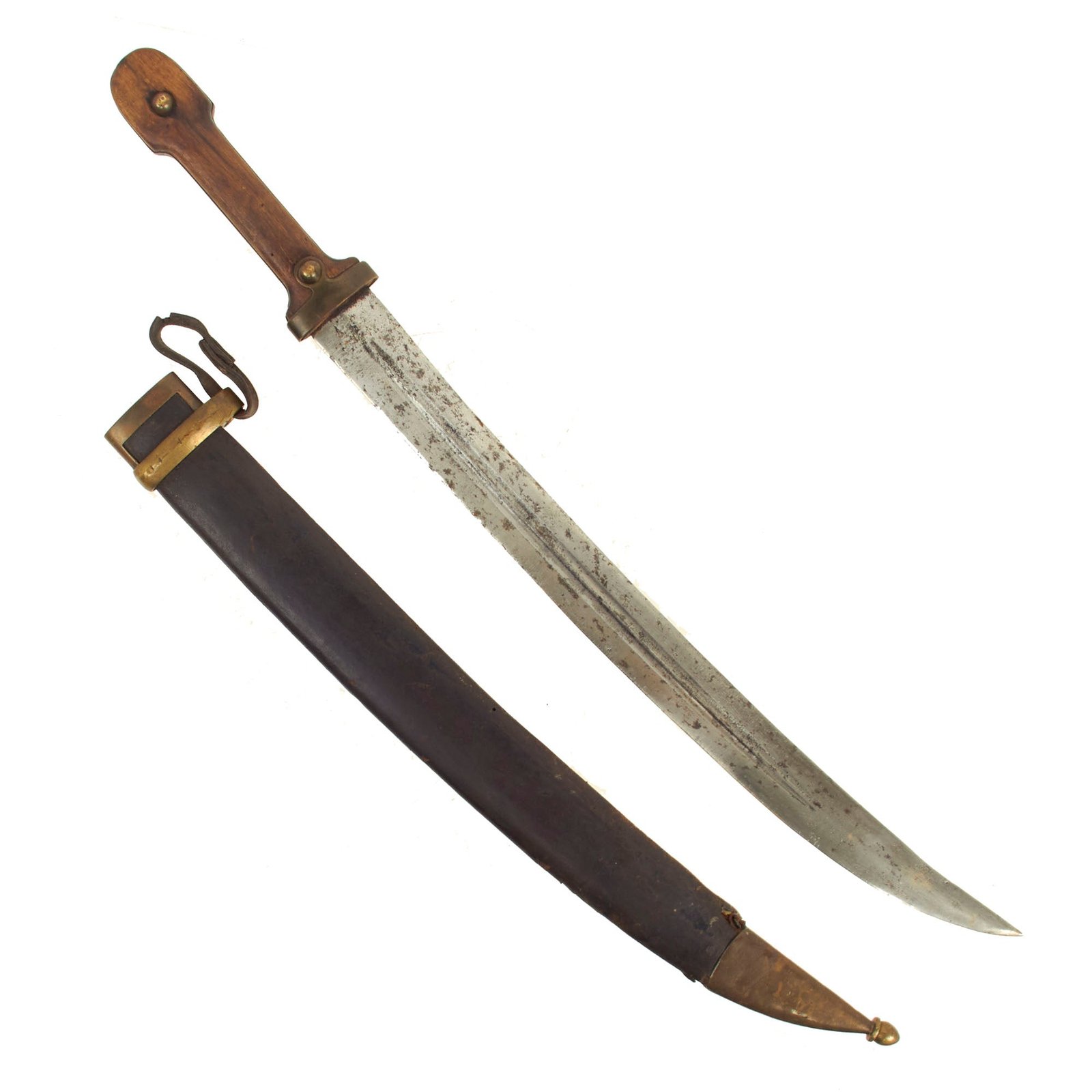 Buy Original Imperial Russian WWI Service Used M1907 "Bebut" Artillery Kindjal Short Sword with Scabbard - dated 1911 | Original Firearms Antique For Sale
