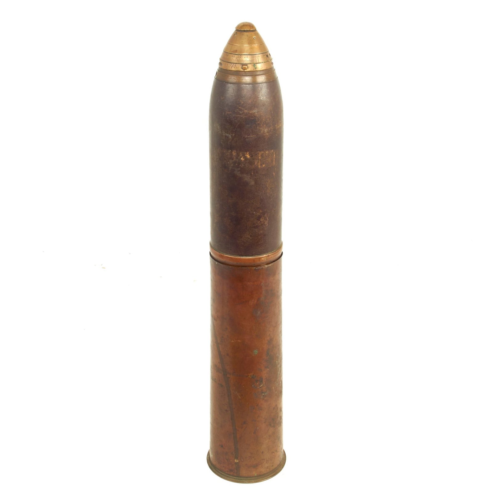 Buy Original British WWI Inert 84mm Artillery Shrapnel Round For The Ordnance Quick-Firing 18-pounder 7 cwt “18 Pounder” - Dated 1916 | Original Firearms Antique For Sale