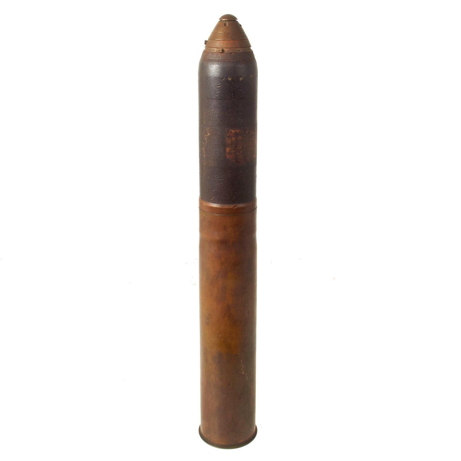 Buy Original U.S. WWI 1918 Dated Inert 75mm Artillery Round With Fuse | Original Firearms Antique For Sale