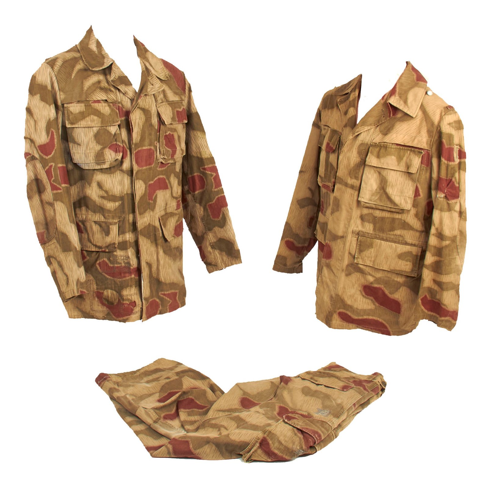Buy Original West Germany Cold War Era Bundesgrenzschutz (BGS) Splinter Camouflage Uniform Set With (2) Jackets and (1) Set of Pants | Original Firearms Antique For Sale