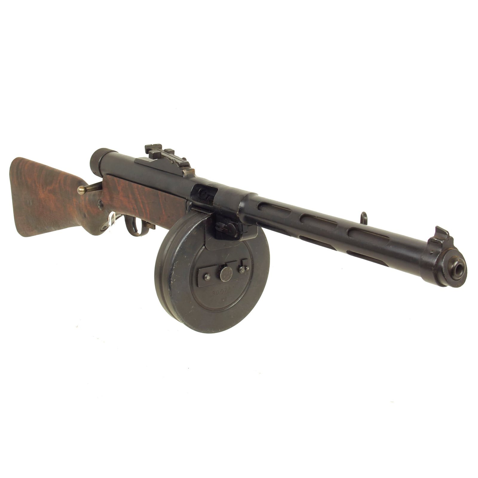 Buy Original Finnish WWII Suomi KP/-31 M31 9mm Display SMG with Drum Magazine - Serial 41127 | Original Firearms Antique For Sale