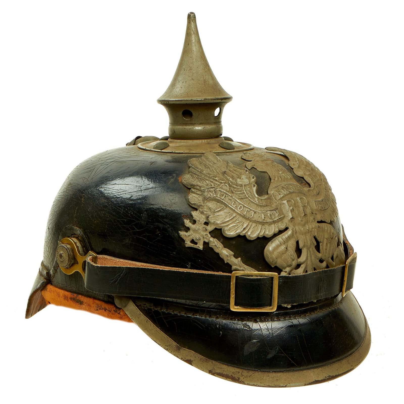 Buy Original Imperial German WWI Prussian EM/NCO Infantry M1915 Pickelhaube Spiked Helmet | Original Firearms Antique For Sale