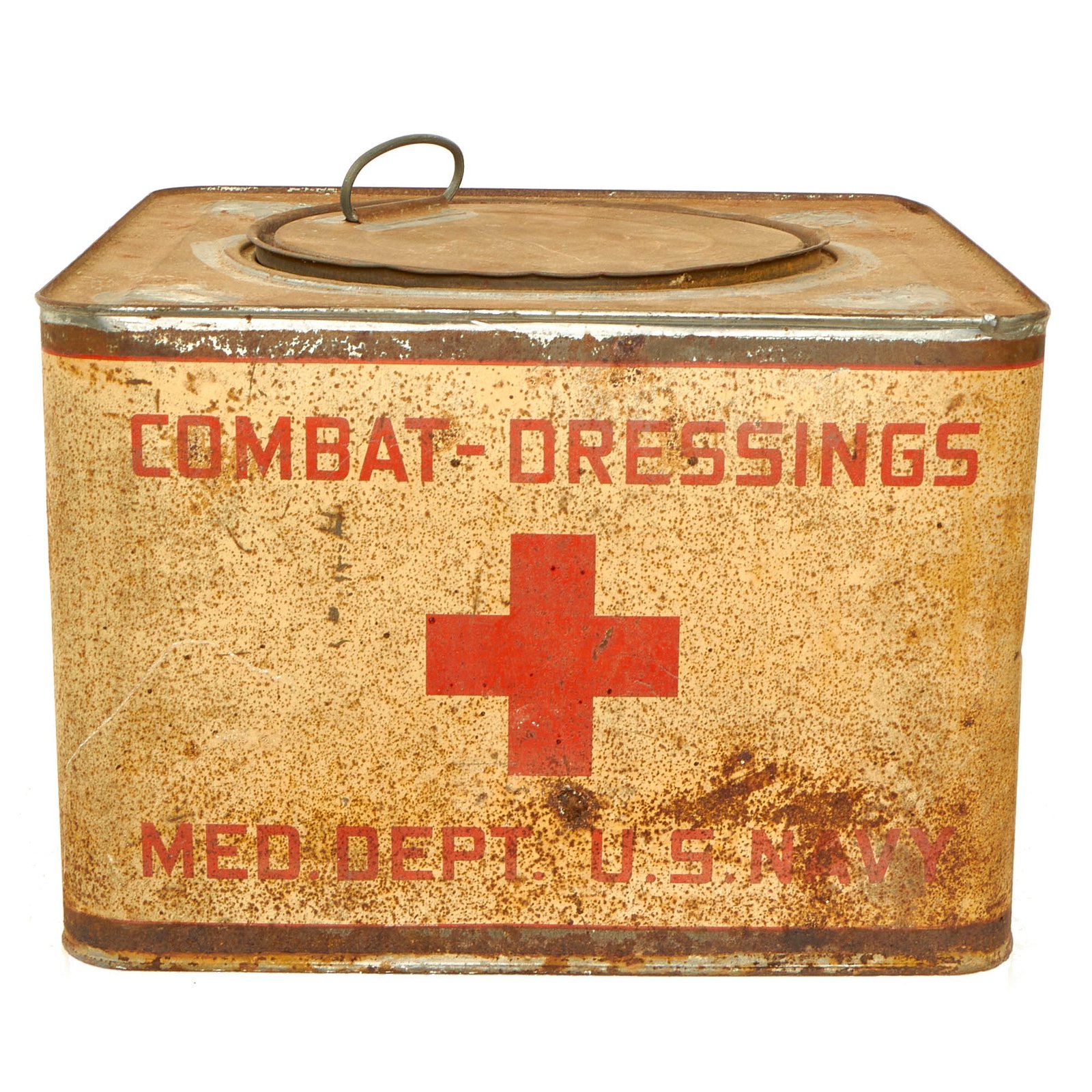 Buy Original U.S. WWII US Navy Shipboard Medical Department Combat Dressing Box | Original Firearms Antique For Sale