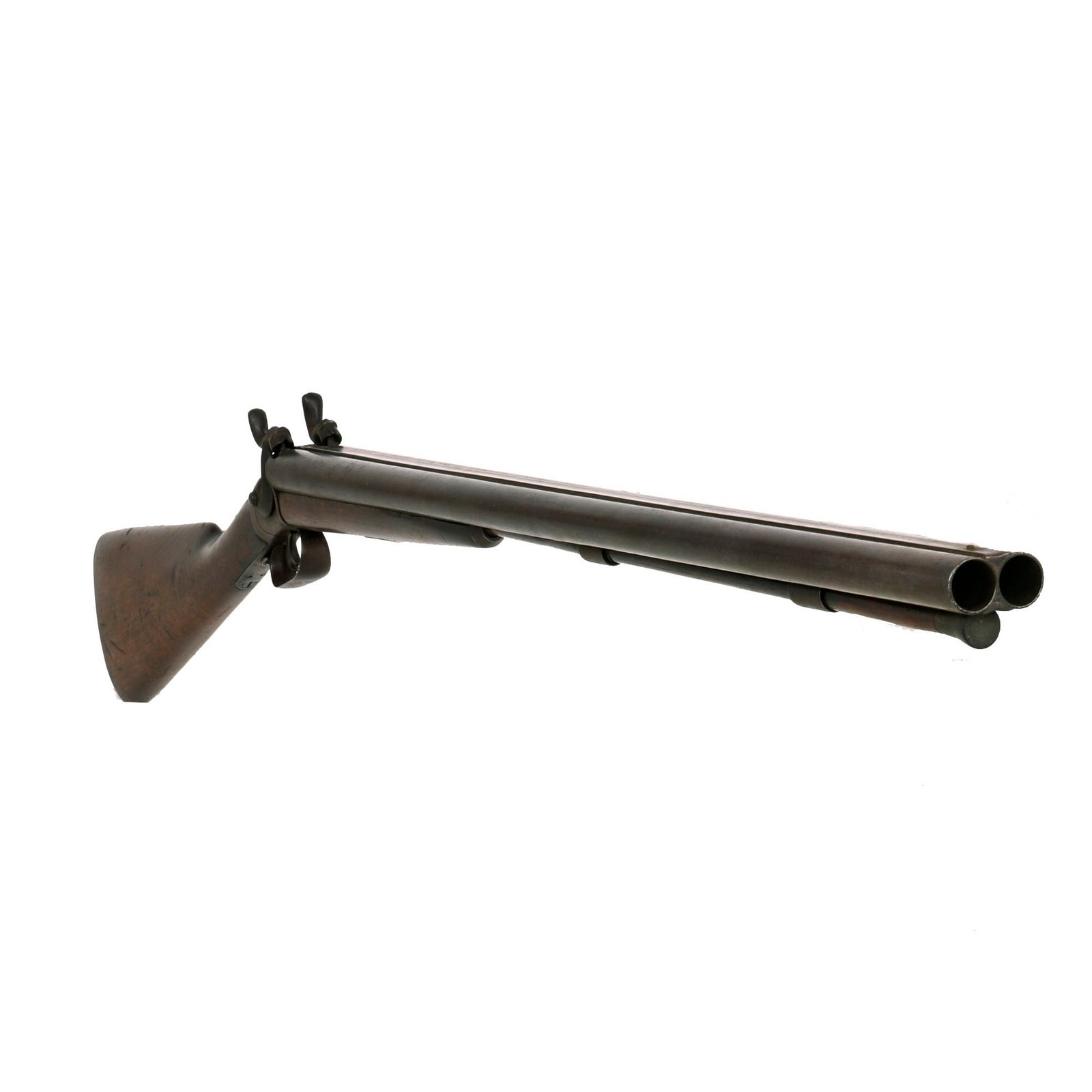 Buy Original U.S. 14 Bore Double Barrel Percussion Shotgun with 28" Barrels - circa 1860 | Original Firearms Antique For Sale