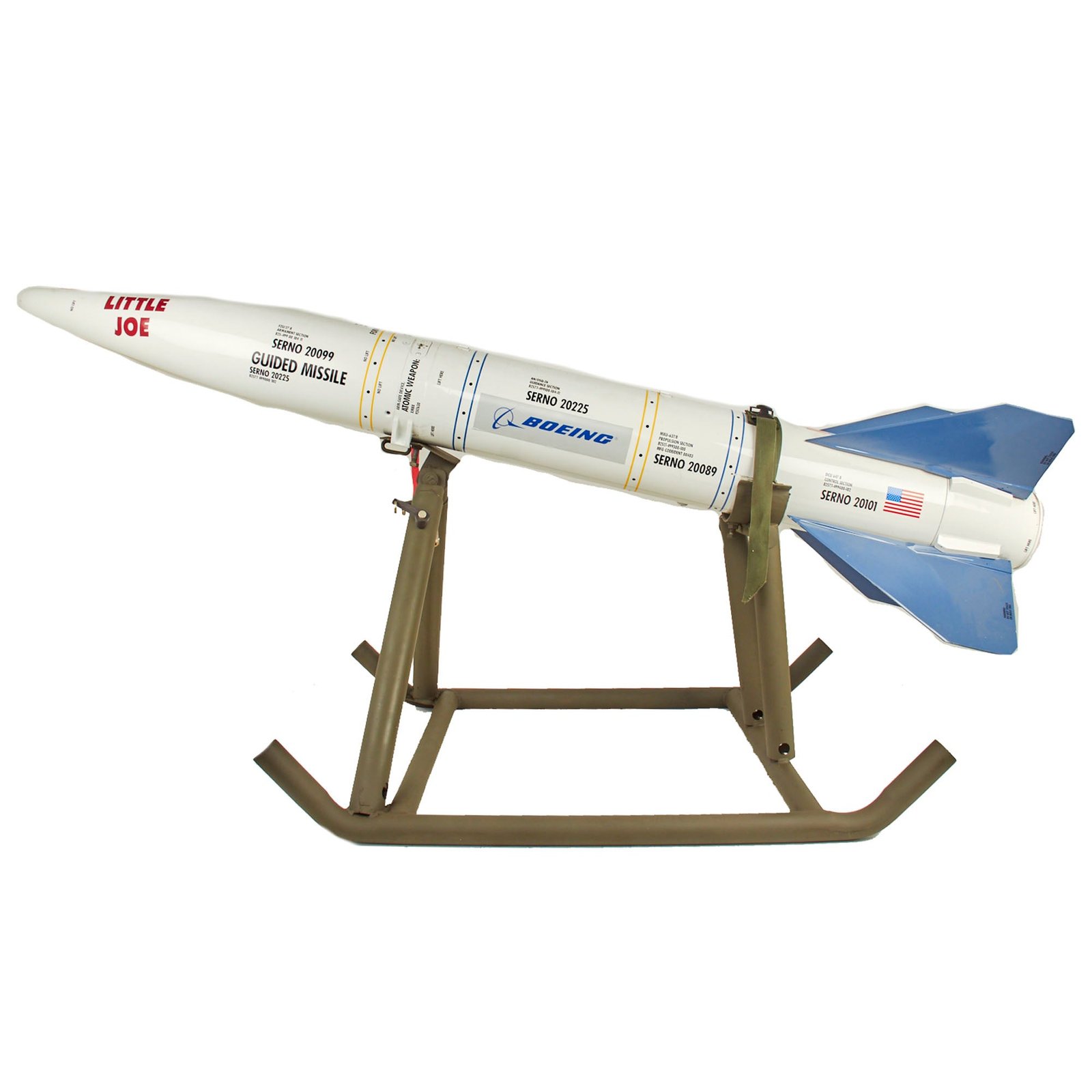 Buy Original U.S. Military Inert Boeing Guided Missile "Little Joe" - 7 Feet Long | Original Firearms Antique For Sale