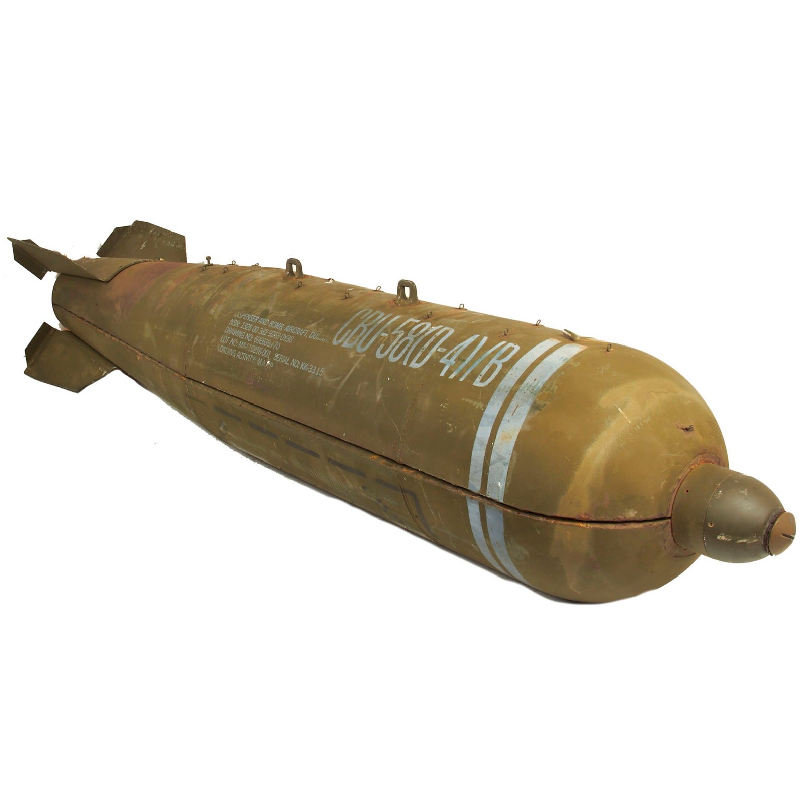 Buy Original U.S. Vietnam War Era SUU-30 Aircraft Cluster Dummy Practice Bomb - 86 Inches | Original Firearms Antique For Sale